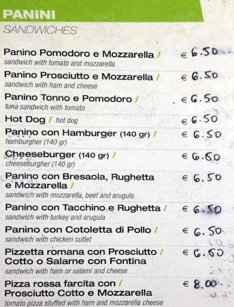 Menu di Zero Gradi 