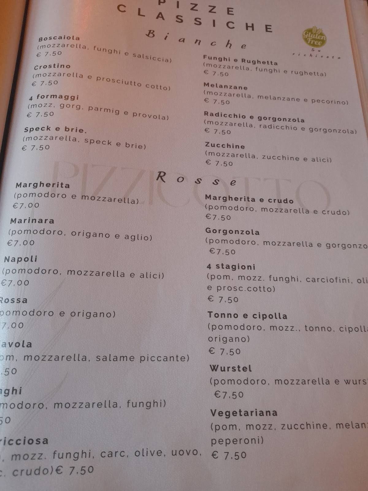 Menu di il Pizzicotto 