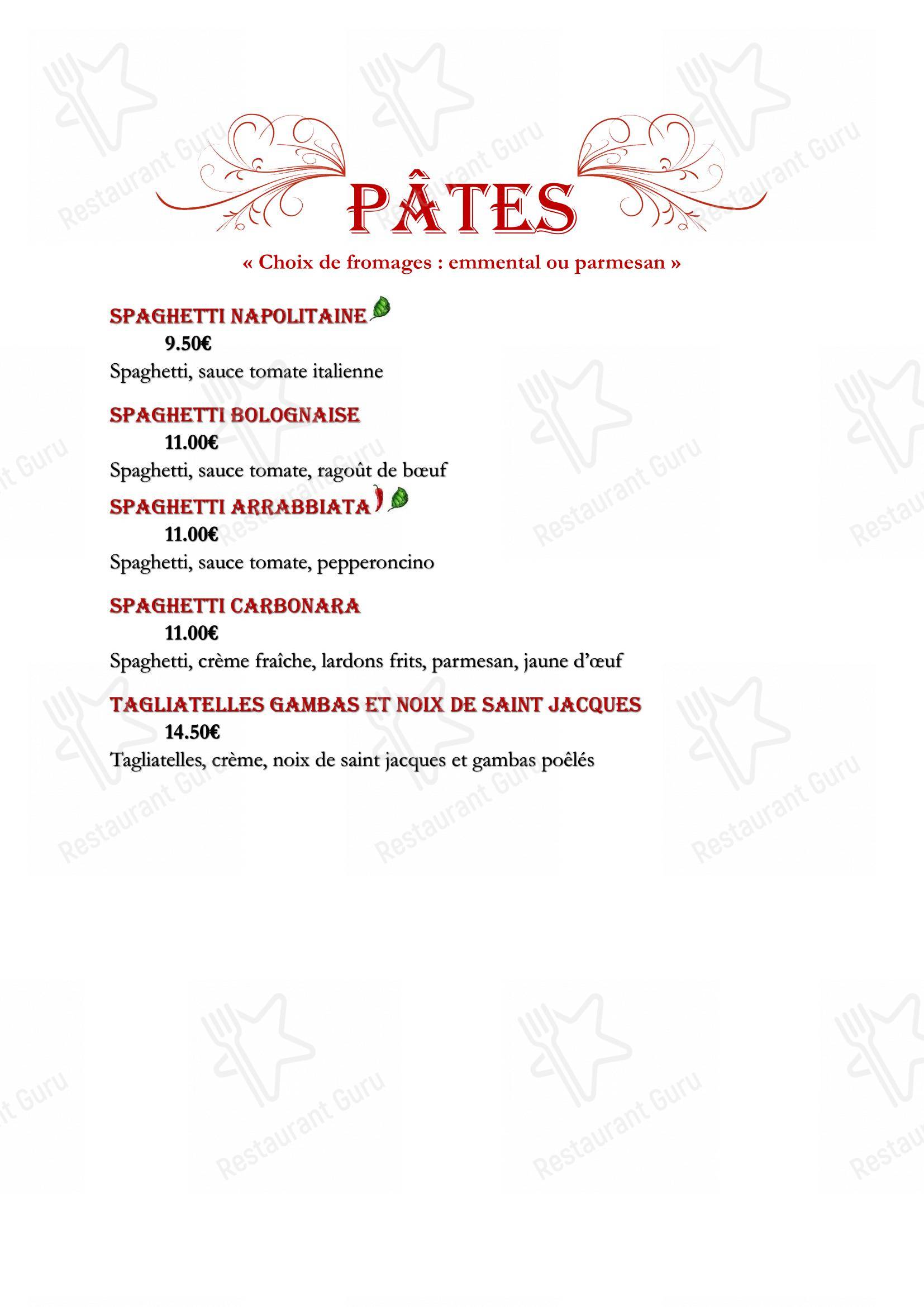 Menu pour AUTENTICA PIZZA - Menu