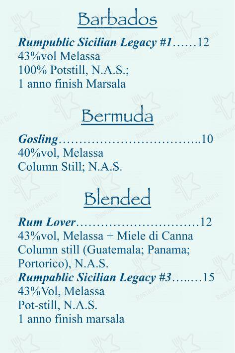 Dinner Menu per Checchino dal 1887 ristorante