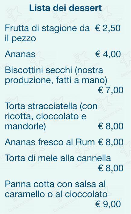 Menu di Checchino dal 1887 - Menu