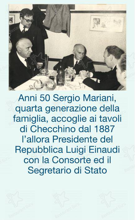 Menu per Checchino dal 1887 in Roma