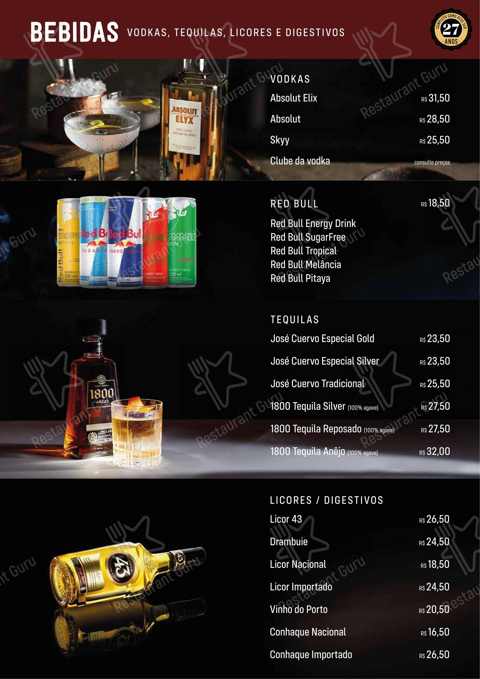 Menu para Coronel Mostarda em Campinas