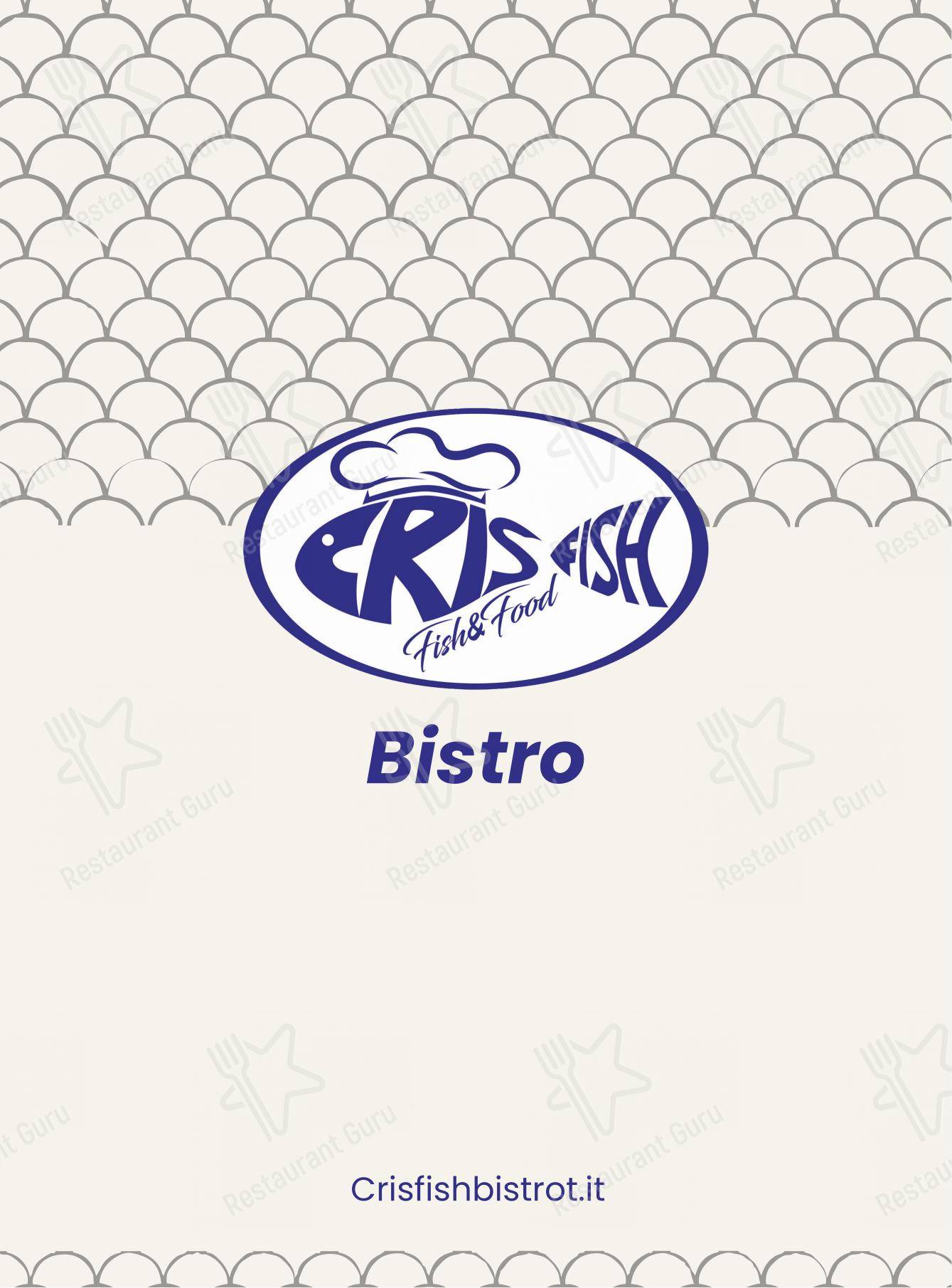 Menu bar per Cris Fish - Bistrot ristorante