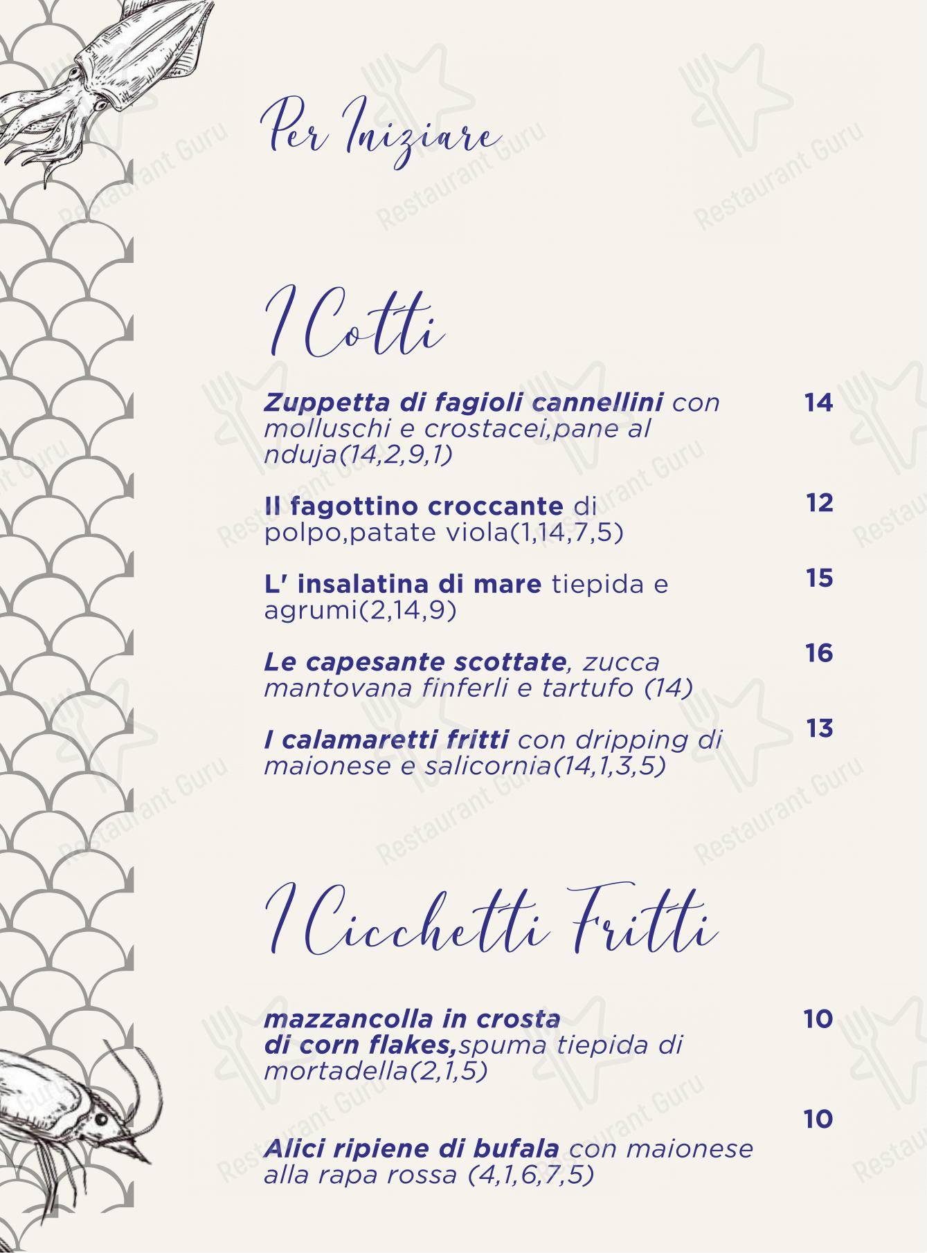 Menu per Cris Fish - Bistrot in Frascati
