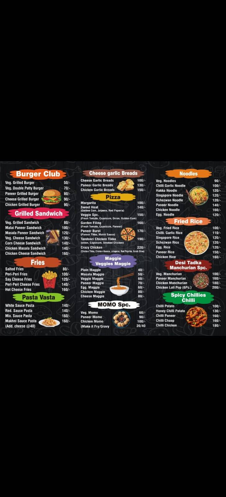 MOODY FOODY CAFE menu