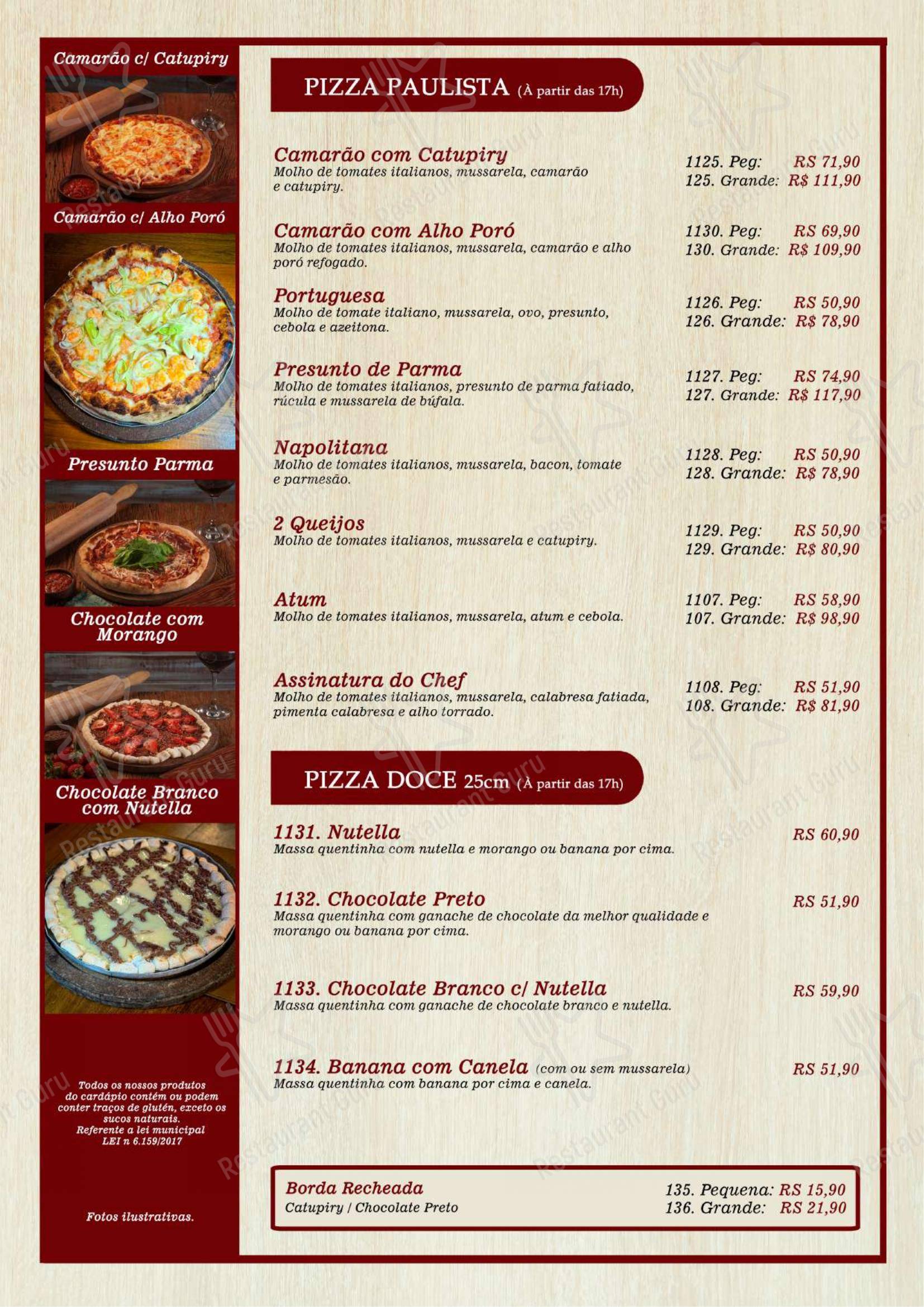 Madalenna Recreio – Bar, Restaurante e Pizzaria de Qualidade - Menu