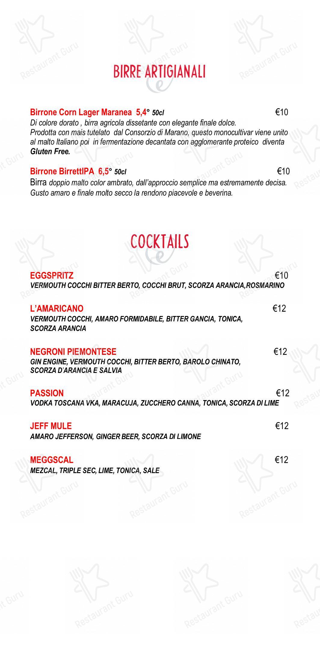 Eggs Roma in Roma - 菜单