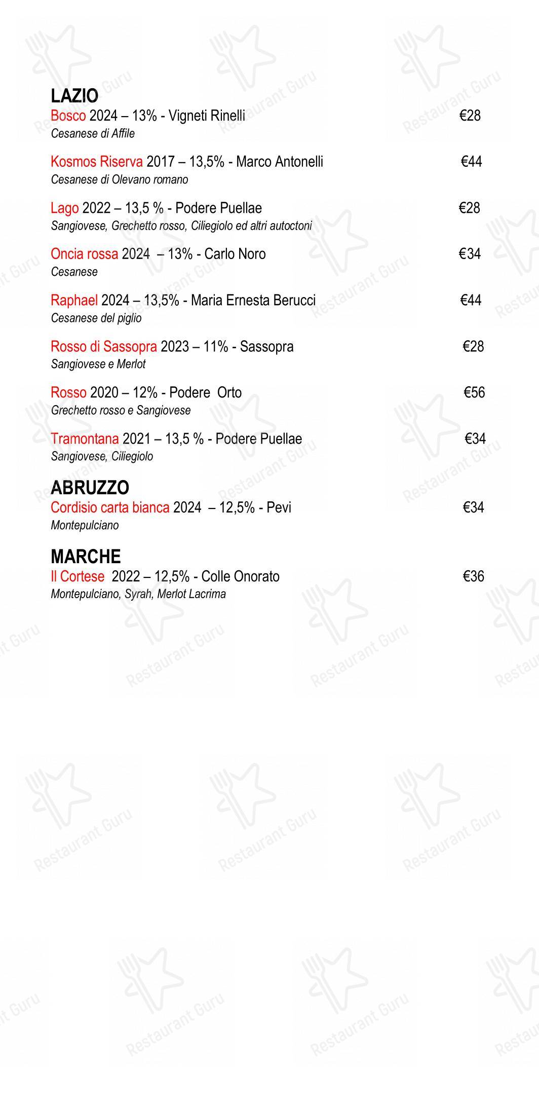 菜单 per Eggs Roma caffè bar