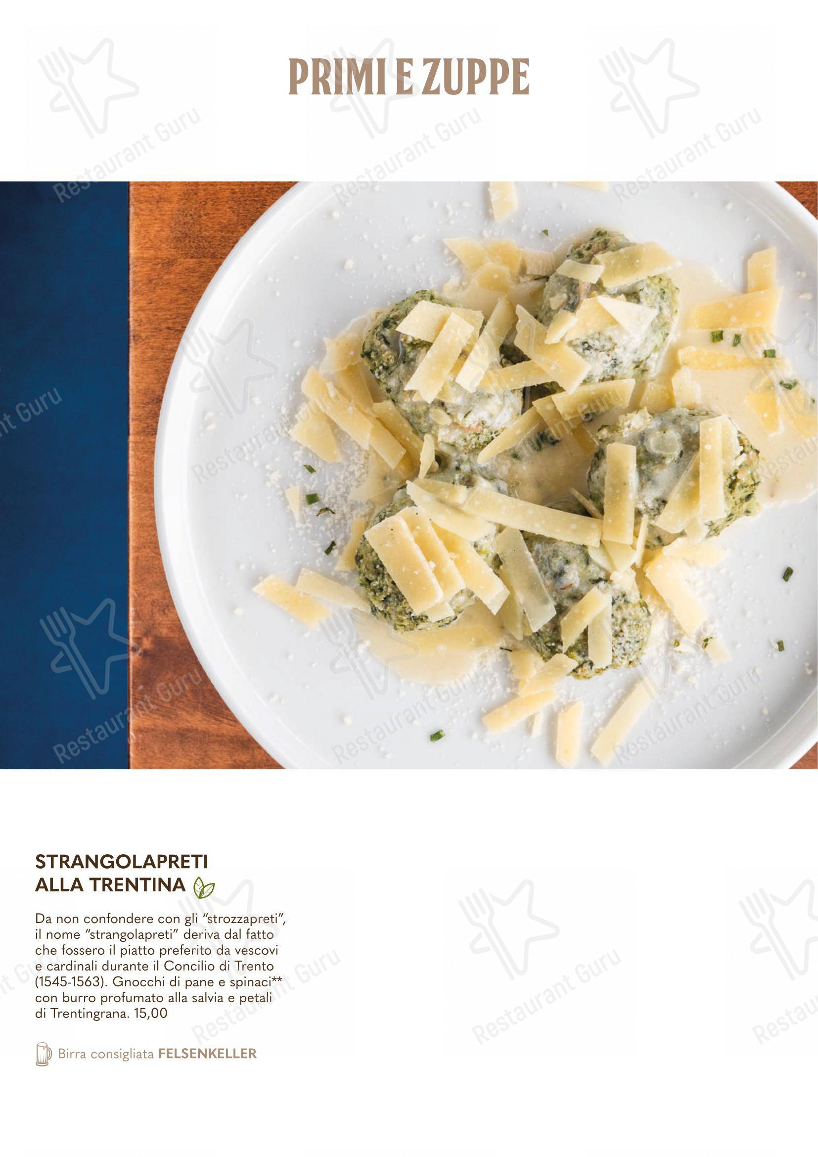 Menu per Forsterbräu Trento pub & bar