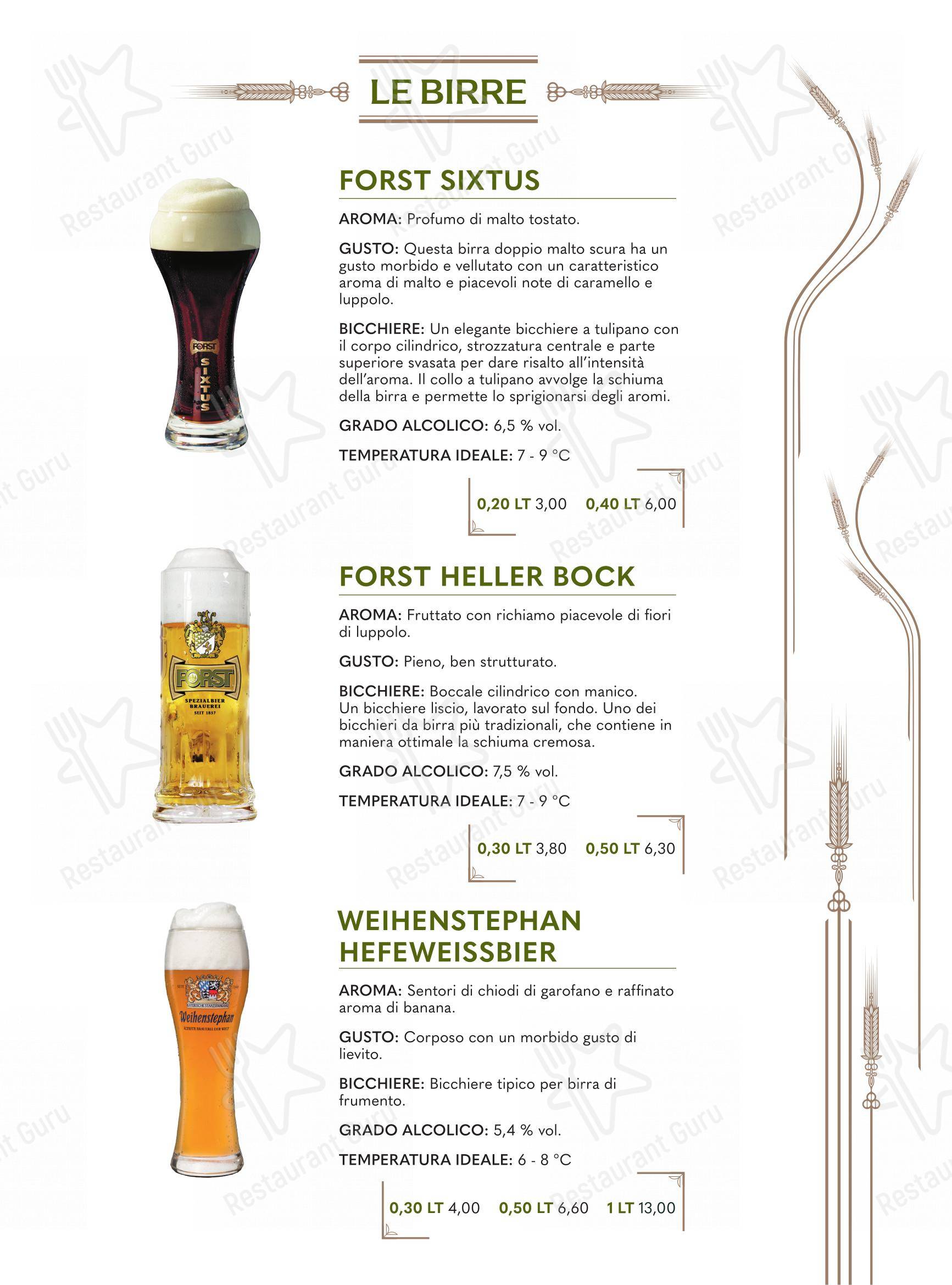Menu bar per Forsterbräu Trento in Trento