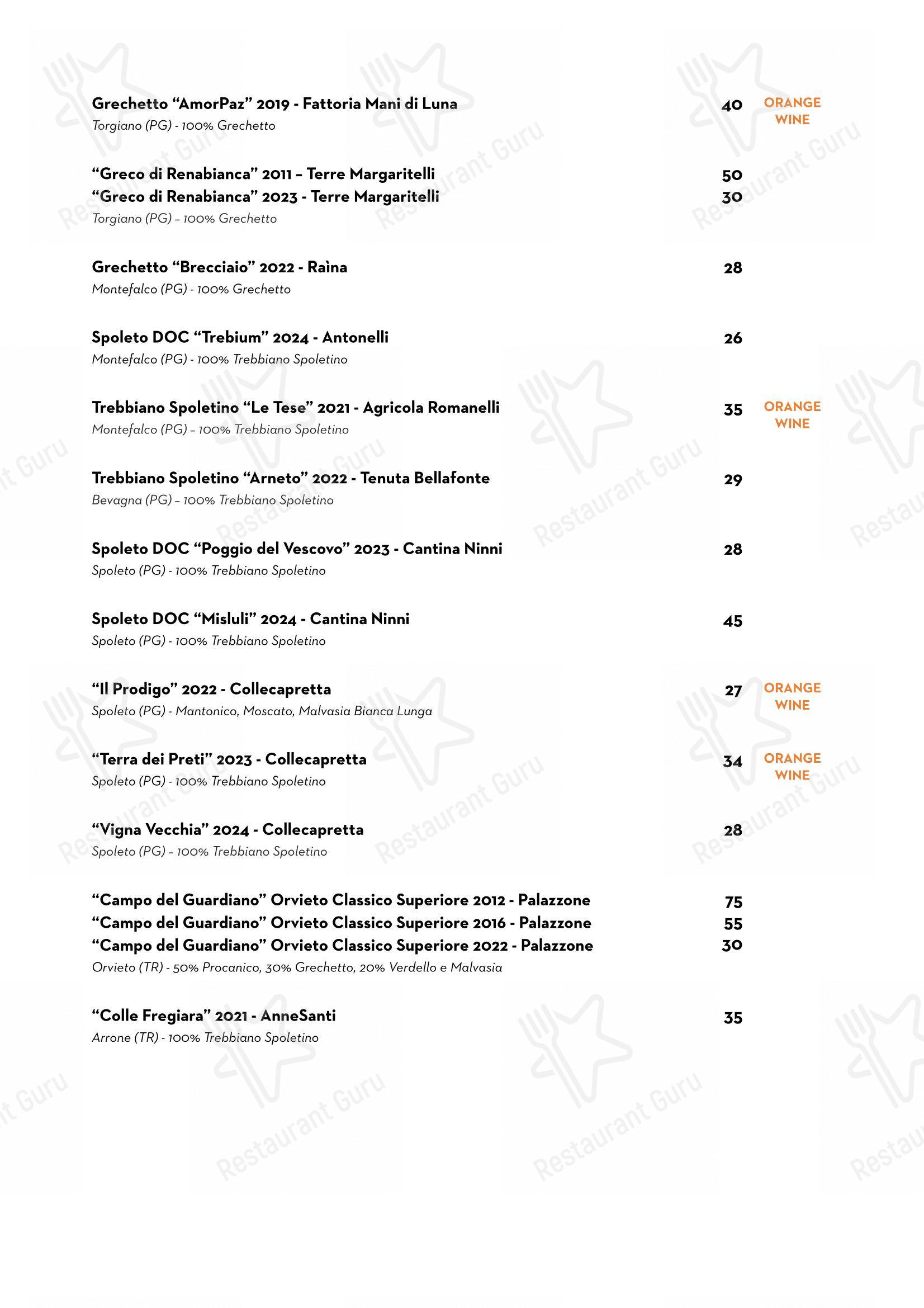 Menu di Luce Ristorante - Menu