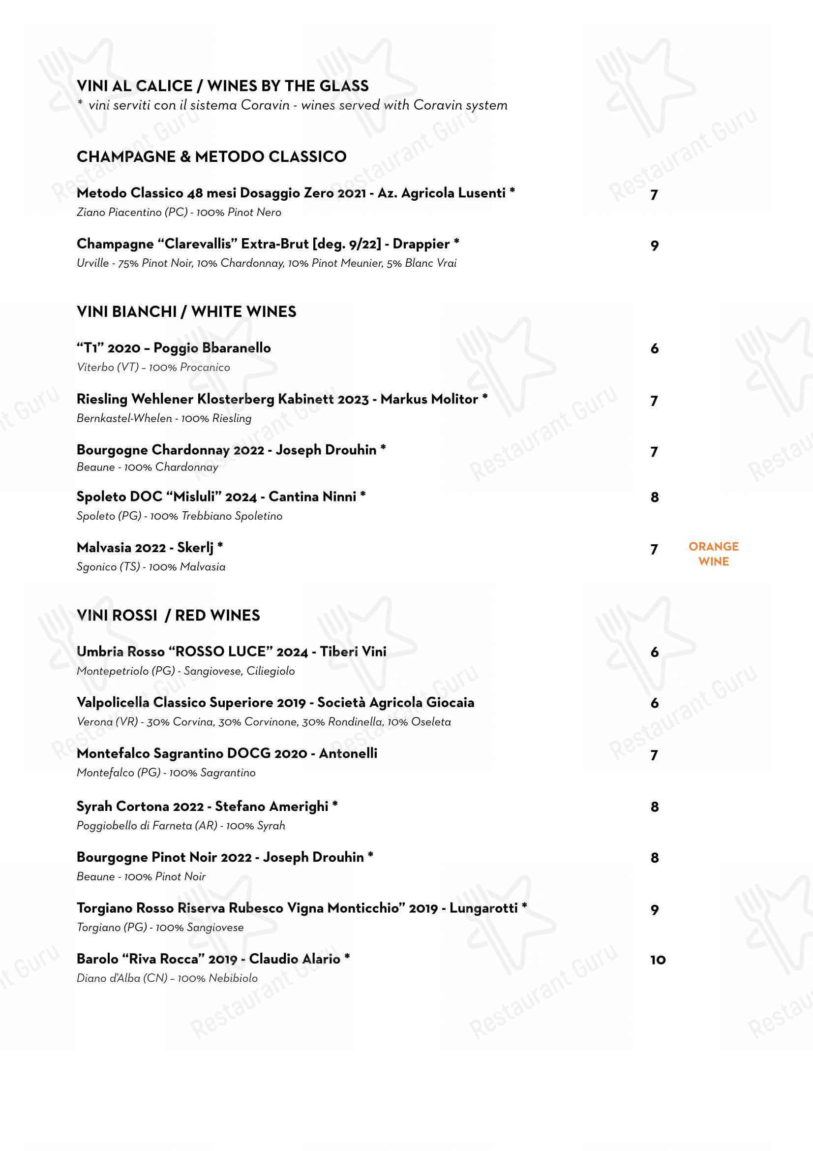 Luce Ristorante in Perugia - Menu