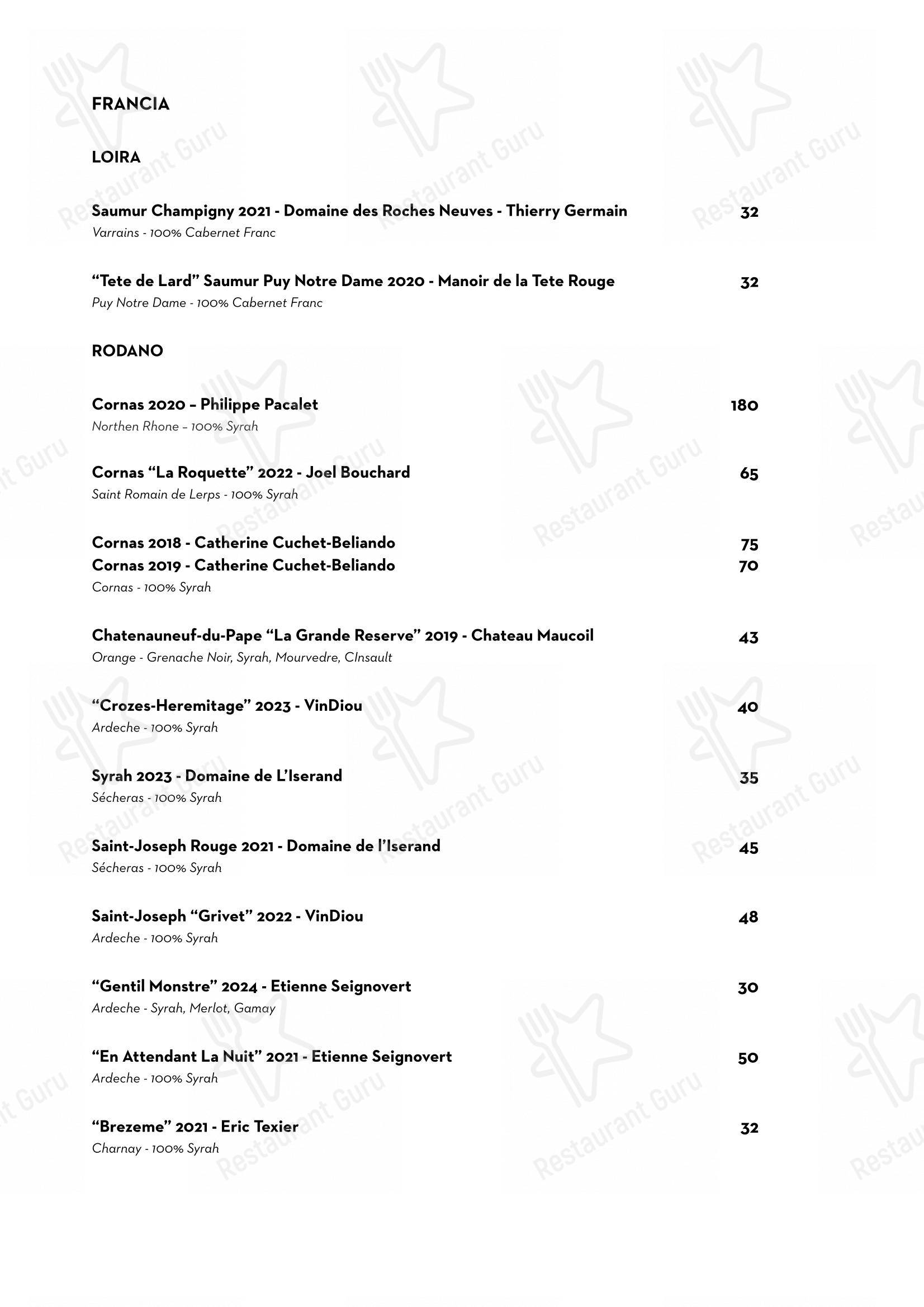 Menu per Luce Ristorante ristorante