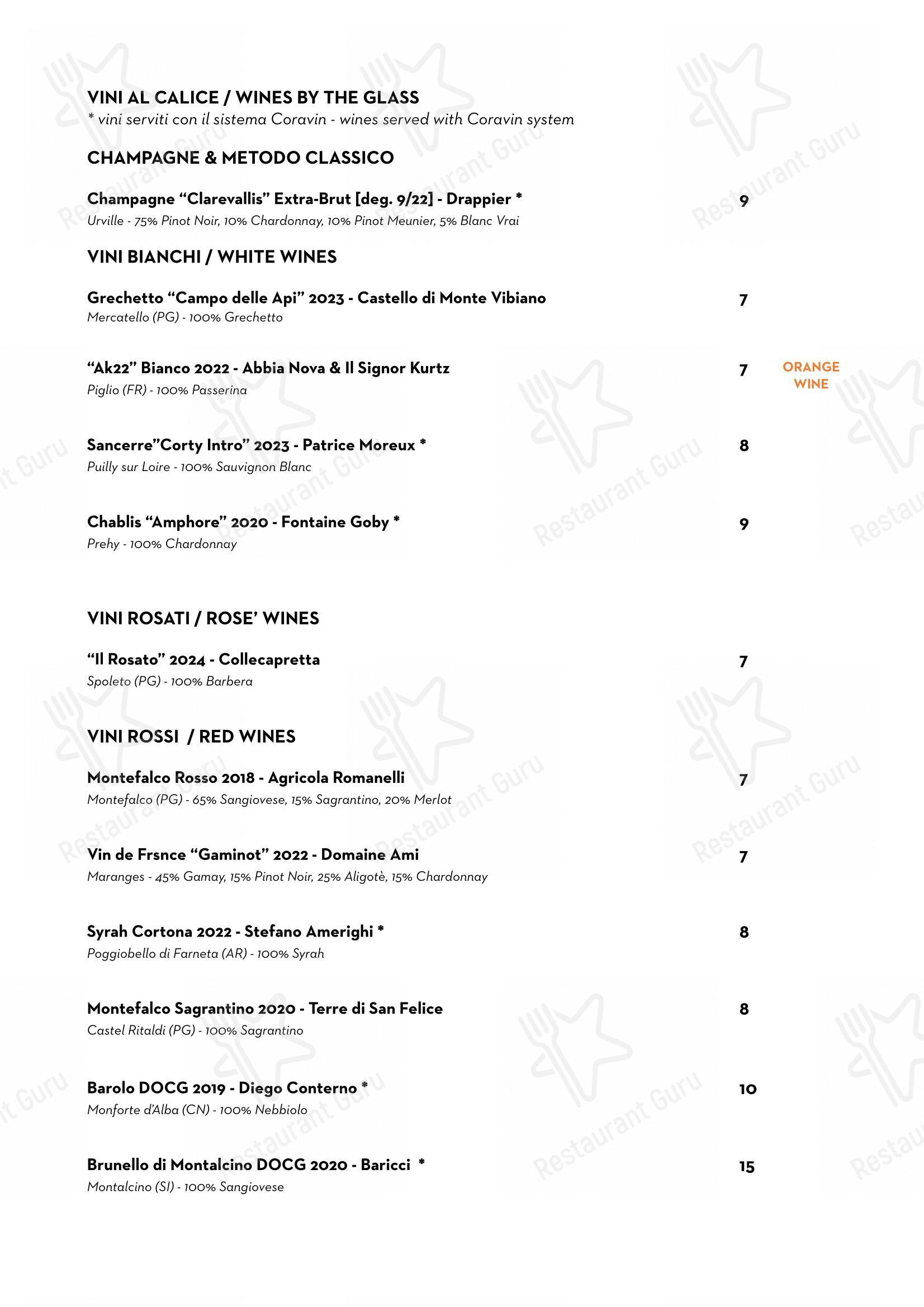 Menu per Luce Ristorante ristorante