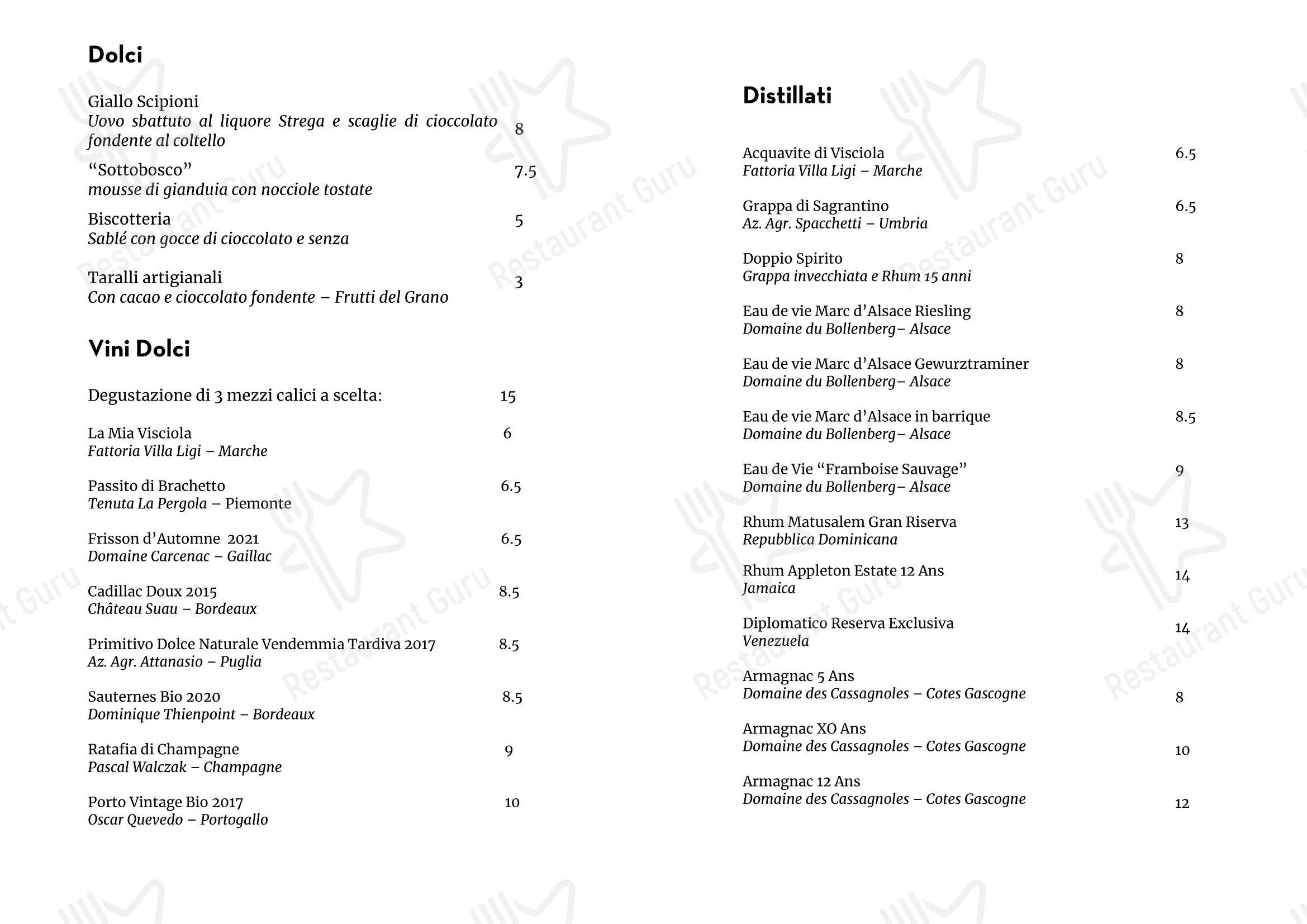 Group Booking Menu per Magazzino Scipioni pub & bar