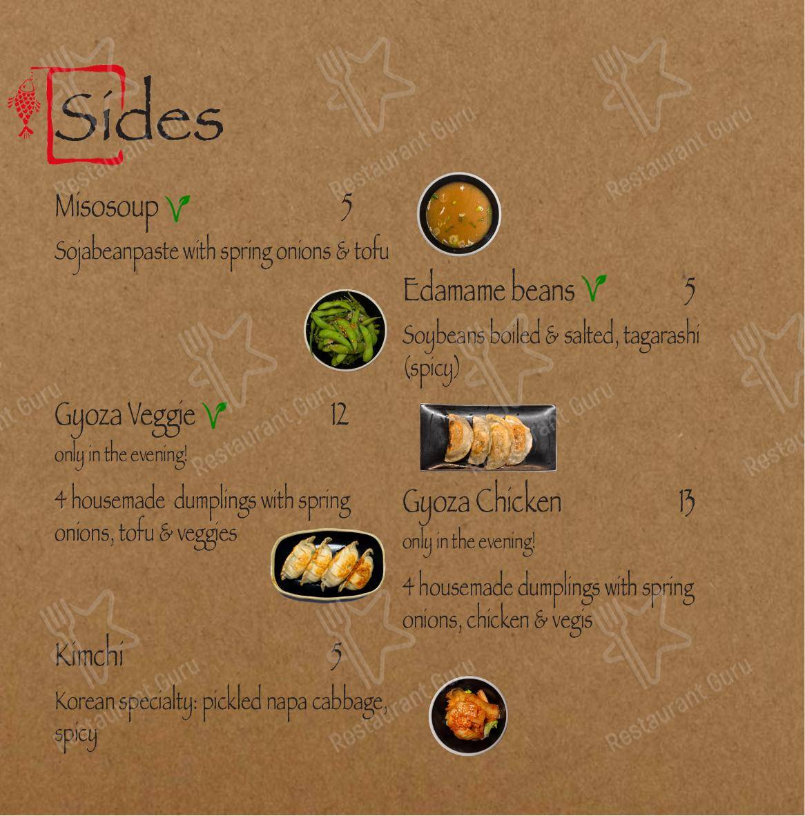 Menu bar per Minine ristorante