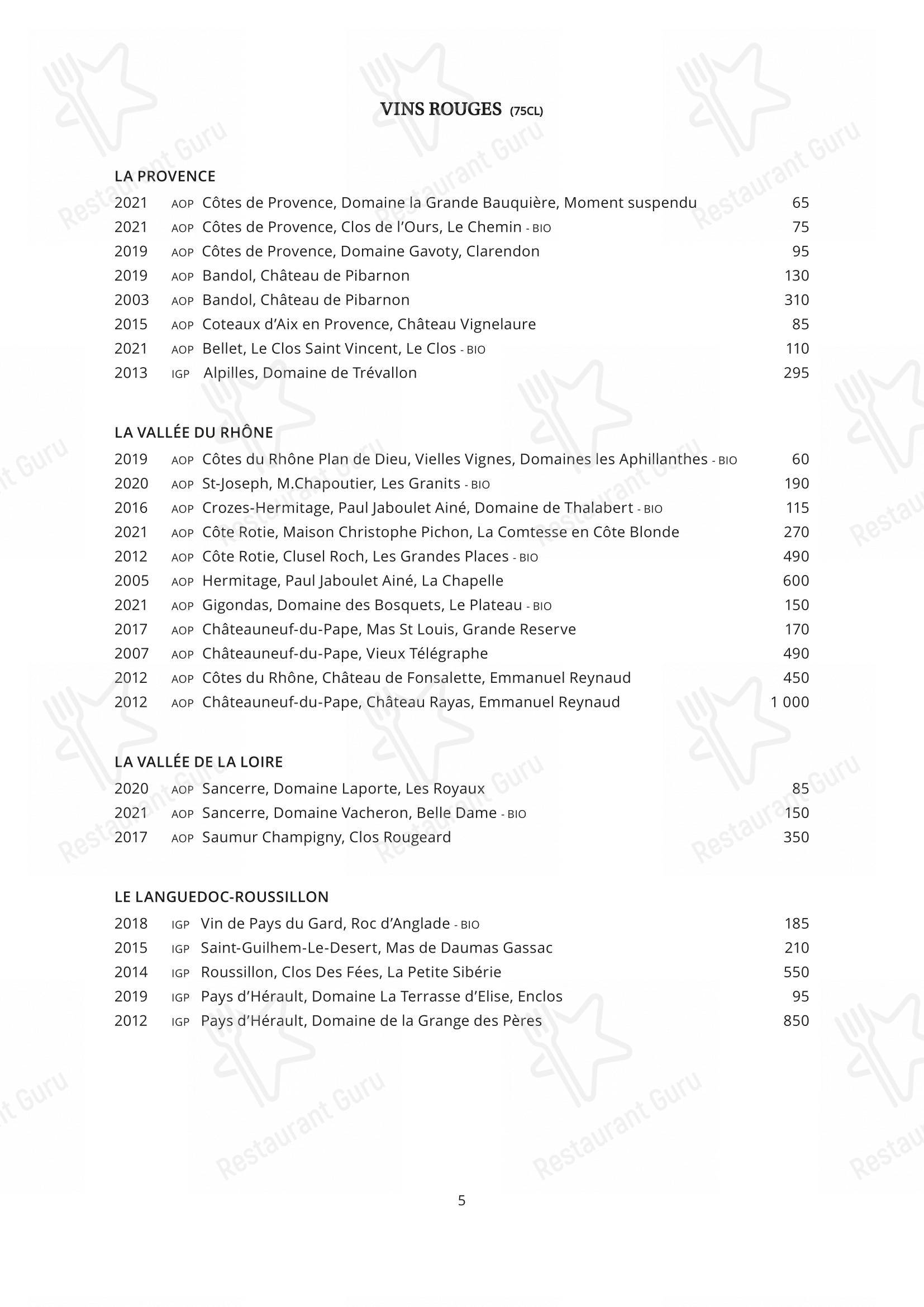 Основное меню pour NESPO Restaurant restaurant