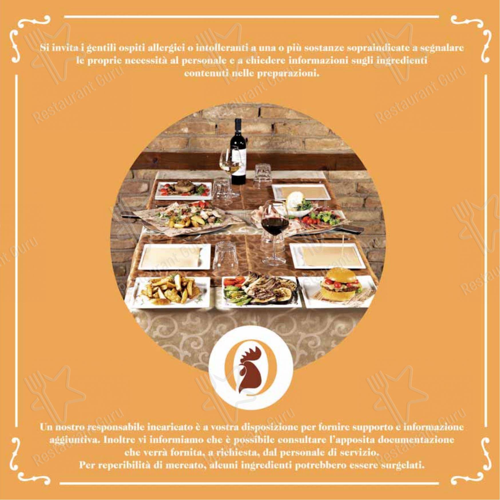 Osteria il Gallo in Rimini - Menu