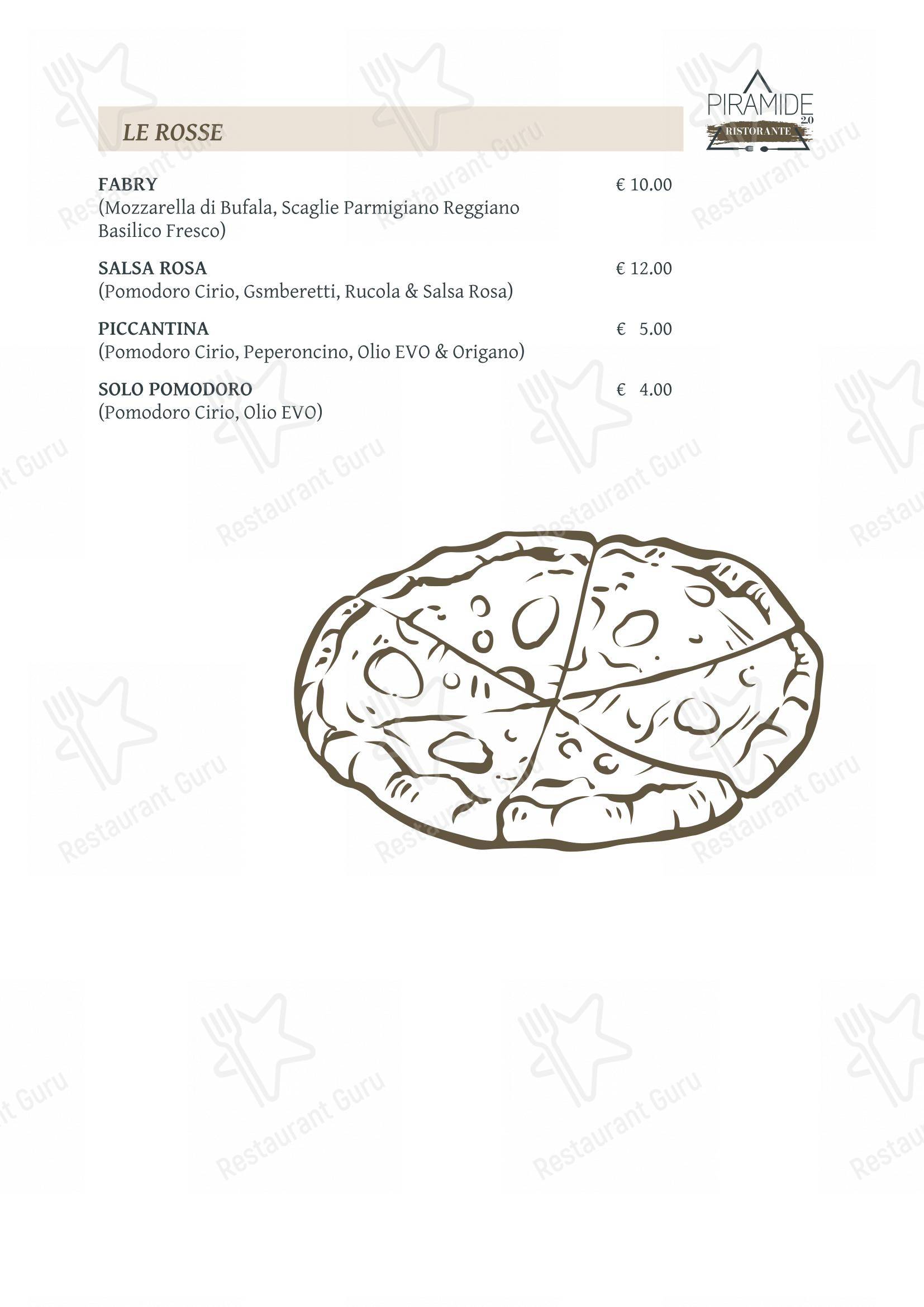 Menu pour Piramide 2.0 dans Guidonia Montecelio