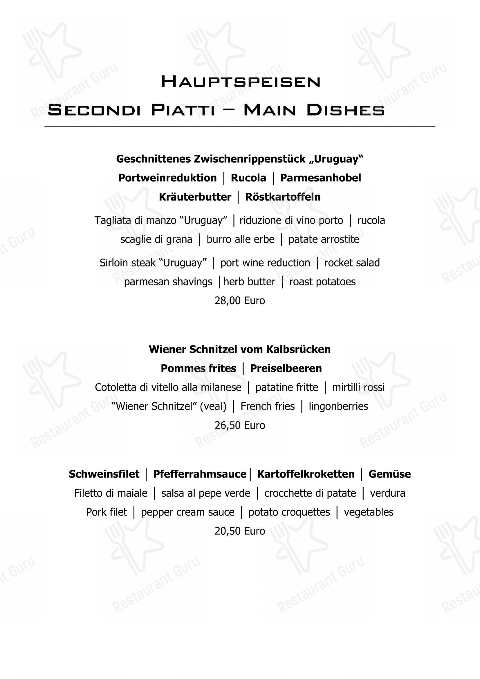Menu per Restaurant Mondschein in Sesto