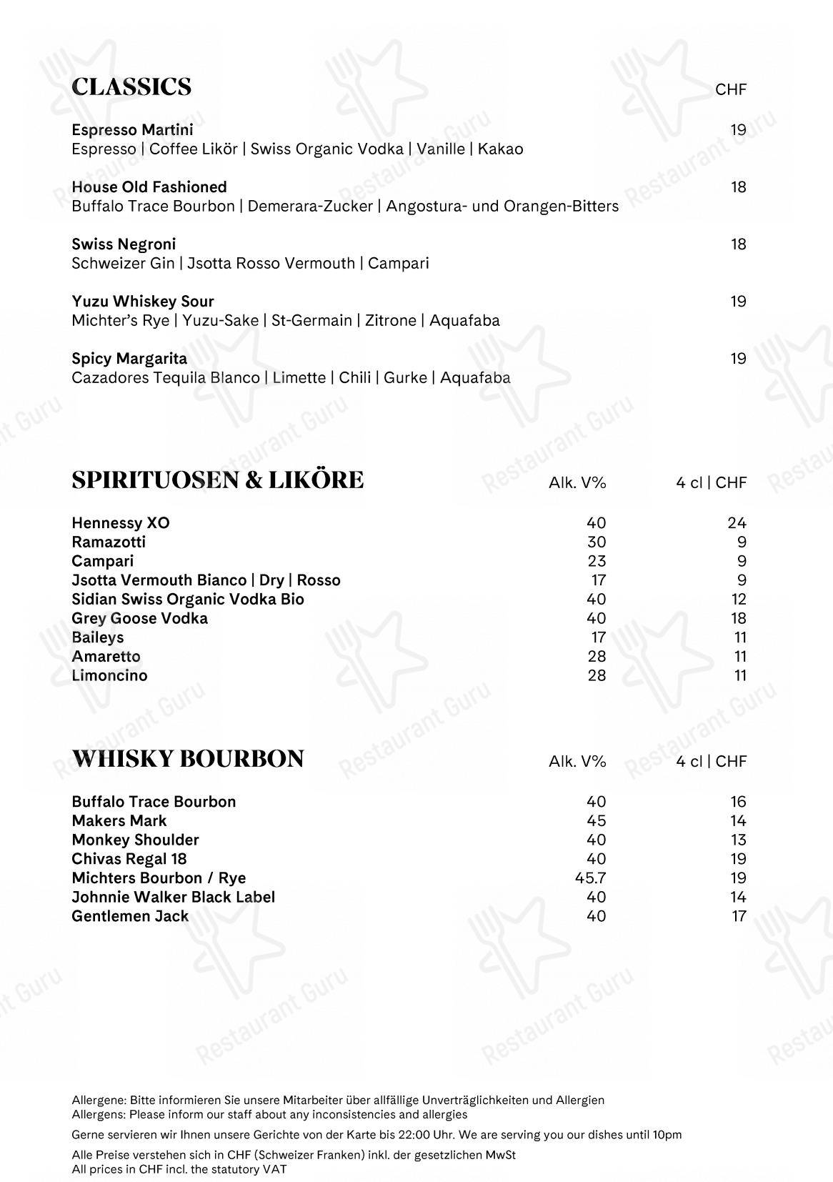 Restaurant Scala dans Lucerne - Lunch Menu