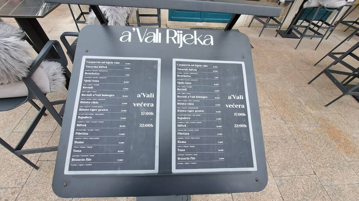 Menu di a’Vali 