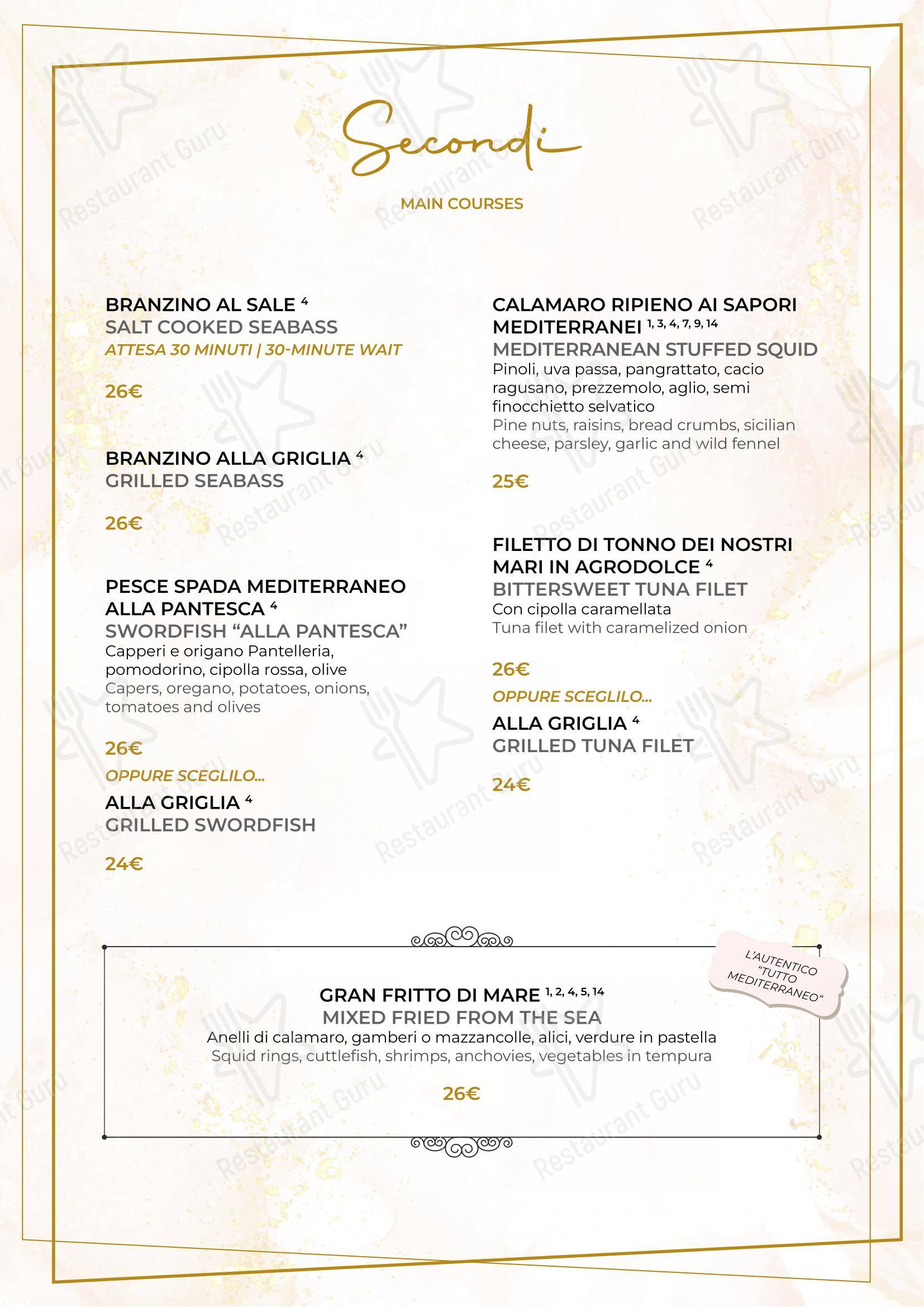 Menu per Ristorante Cortevecchia Arese in Arese