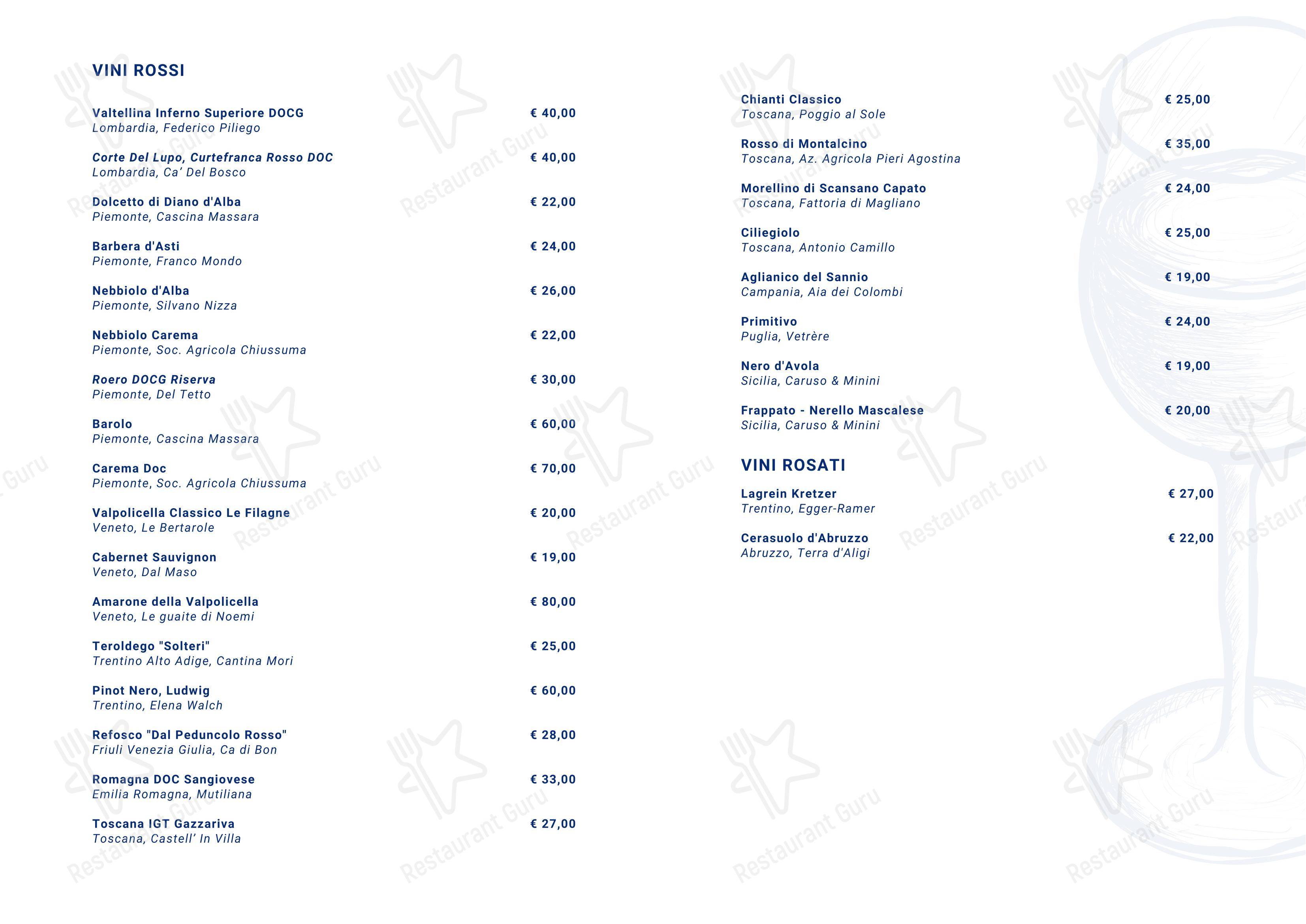 D-light Bistrot in Vimercate - Основное меню