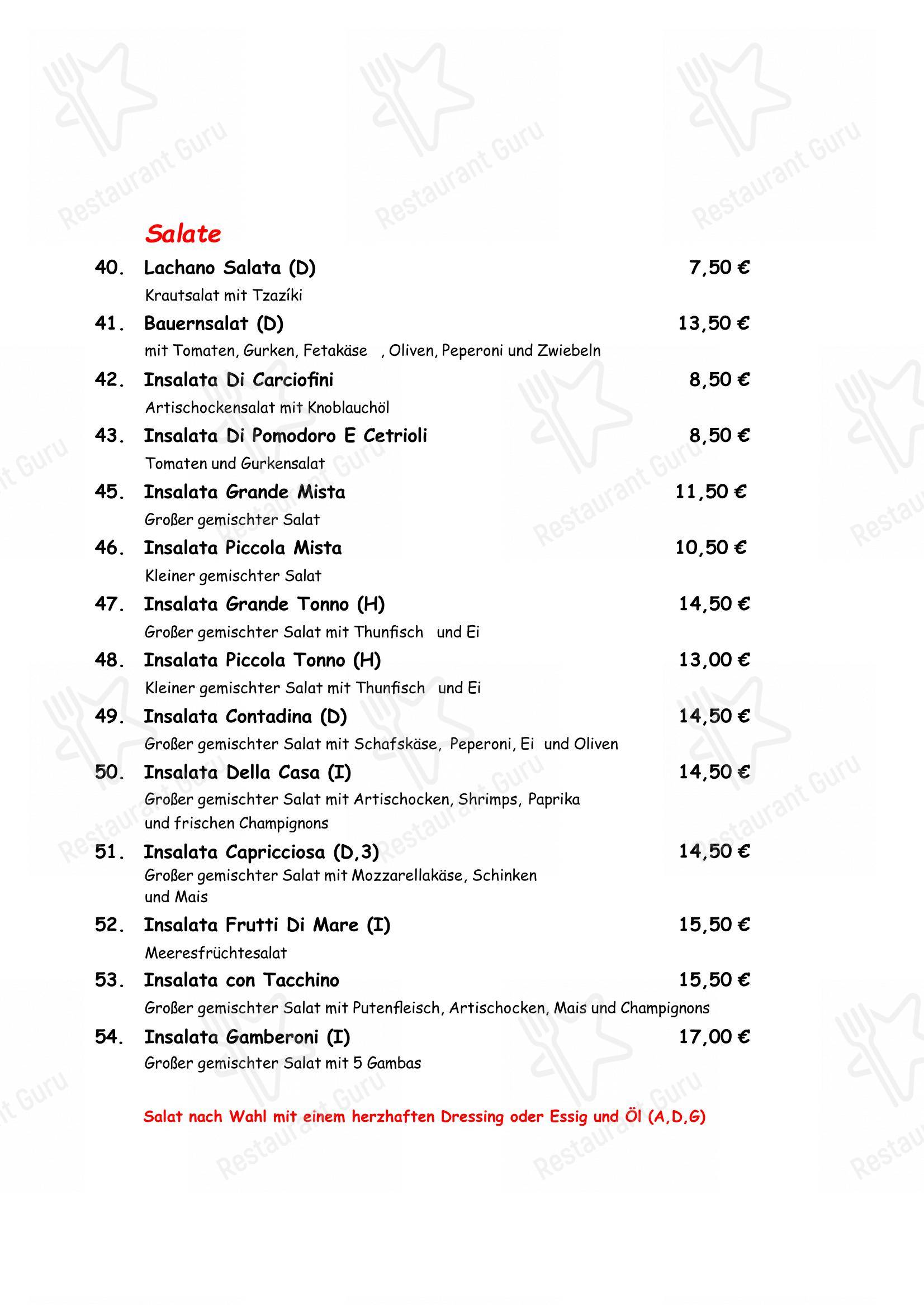 Menu bar pour Ristorante Firenze dans Ritterhude