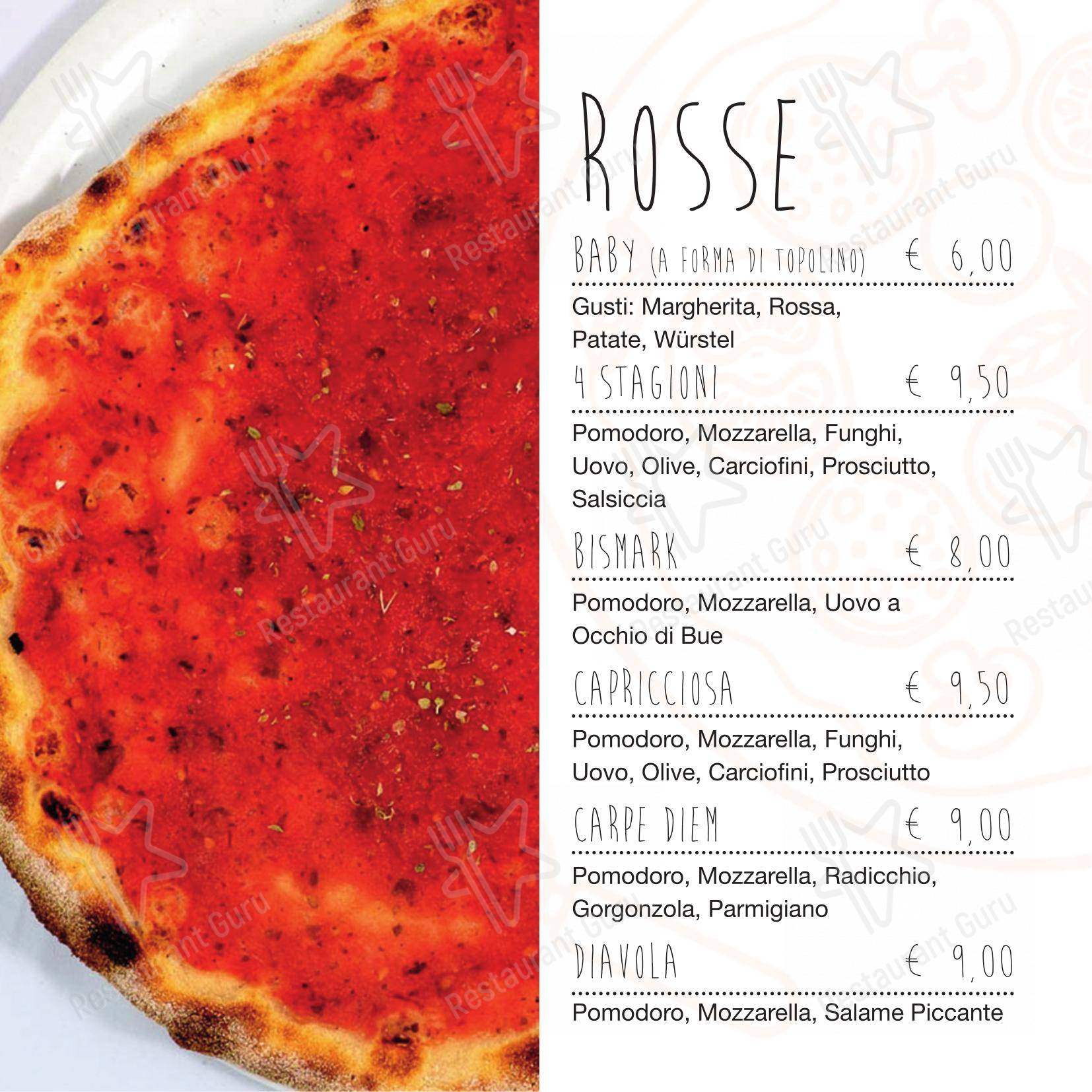 Menu di Ristorante Pizzeria - Carpe Diem PizzAe - Menu