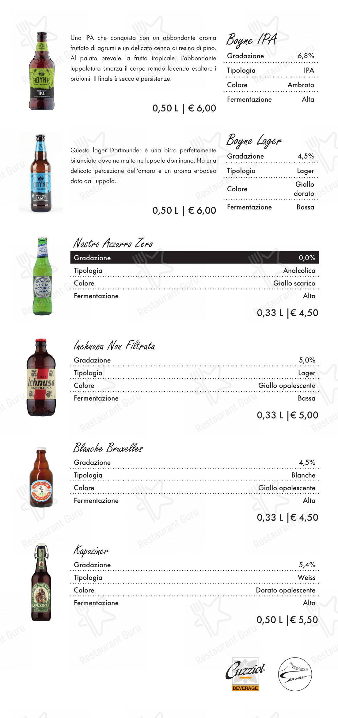 Menu di Ristorante Pizzeria da Gennaro - 菜单