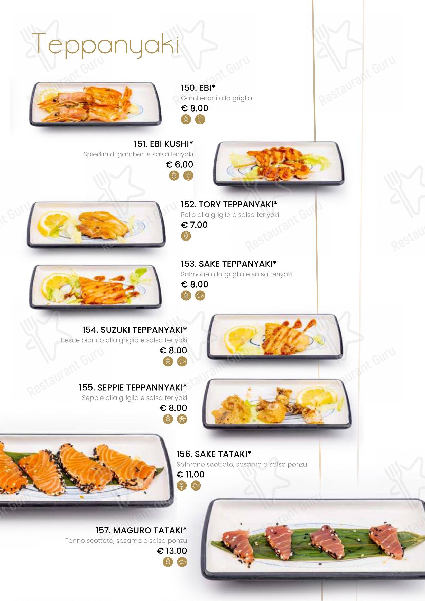 Menu bar per Ristorante Sushi Yami Vercelli ristorante