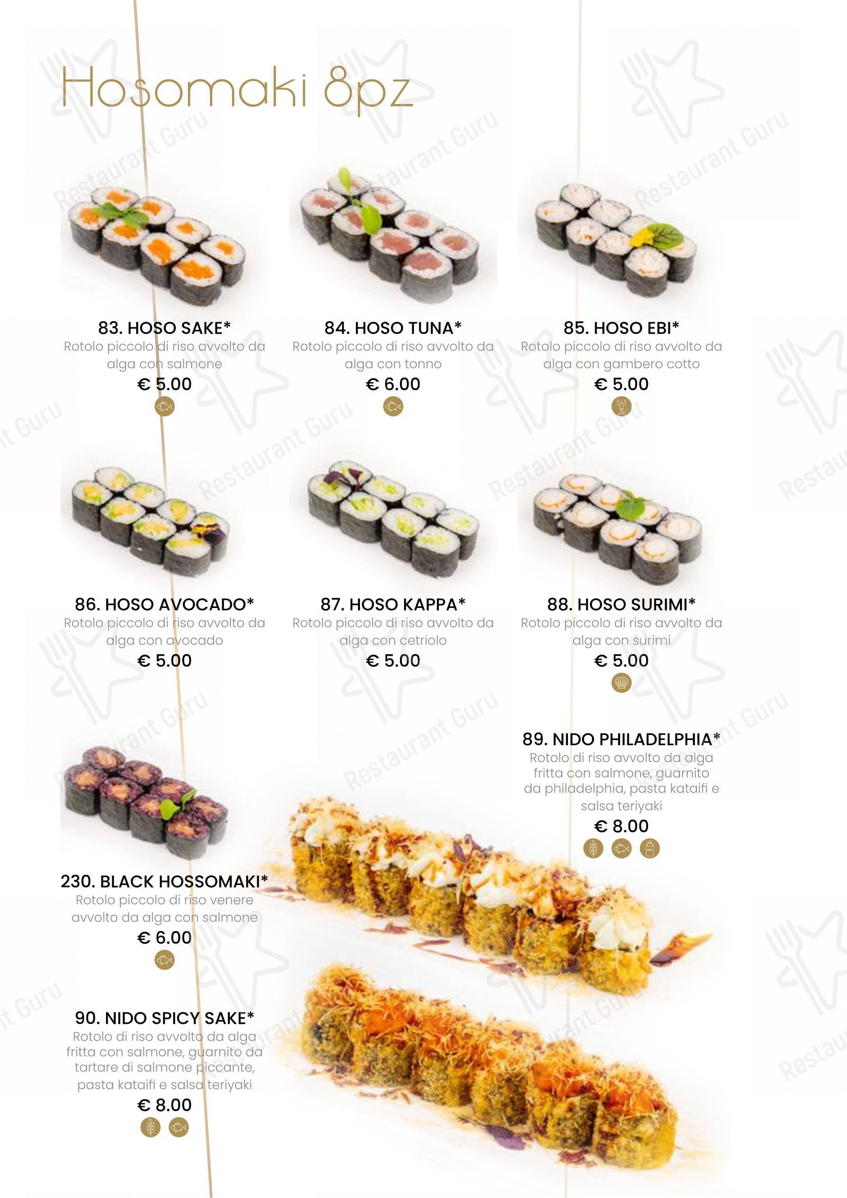 Menu bar per Ristorante Sushi Yami Vercelli ristorante