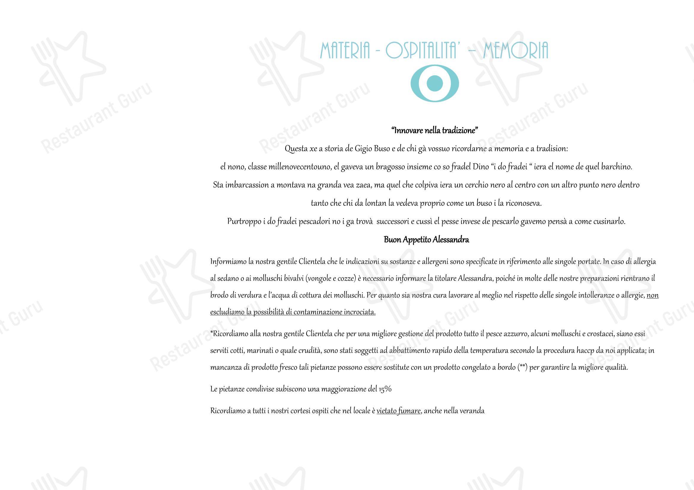 Ristorante da Buso in Caorle - Menu bar