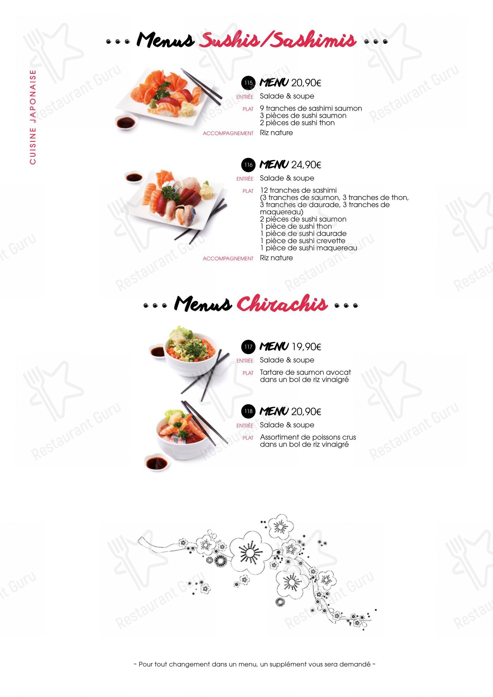 SenSushi dans Huningue - Menu