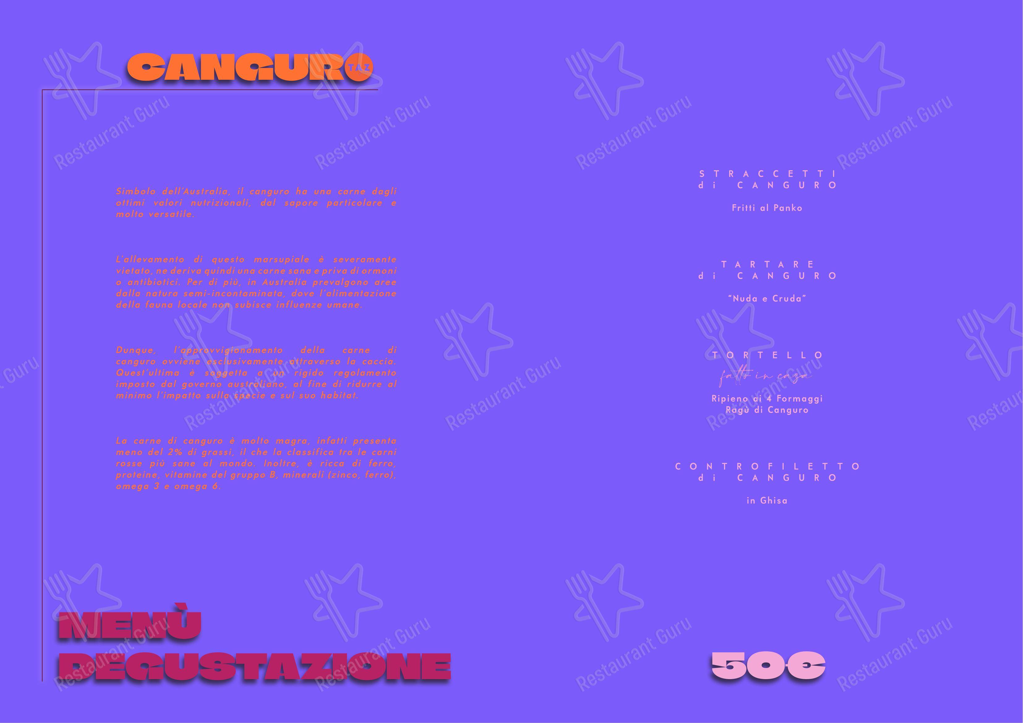 Menu bar per TAZ Siena in Siena