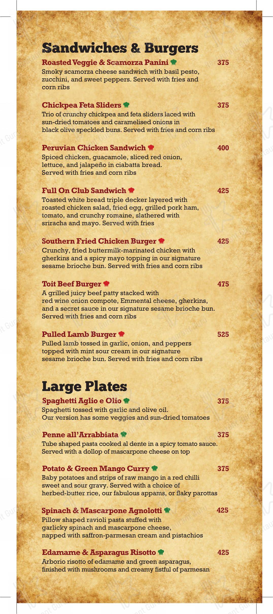Menu bar for the Toit pub & bar