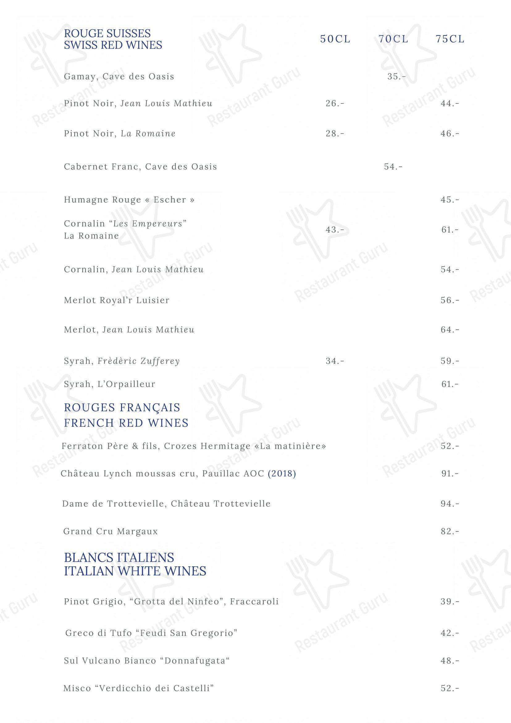 Viva Voce in Montana - 菜单