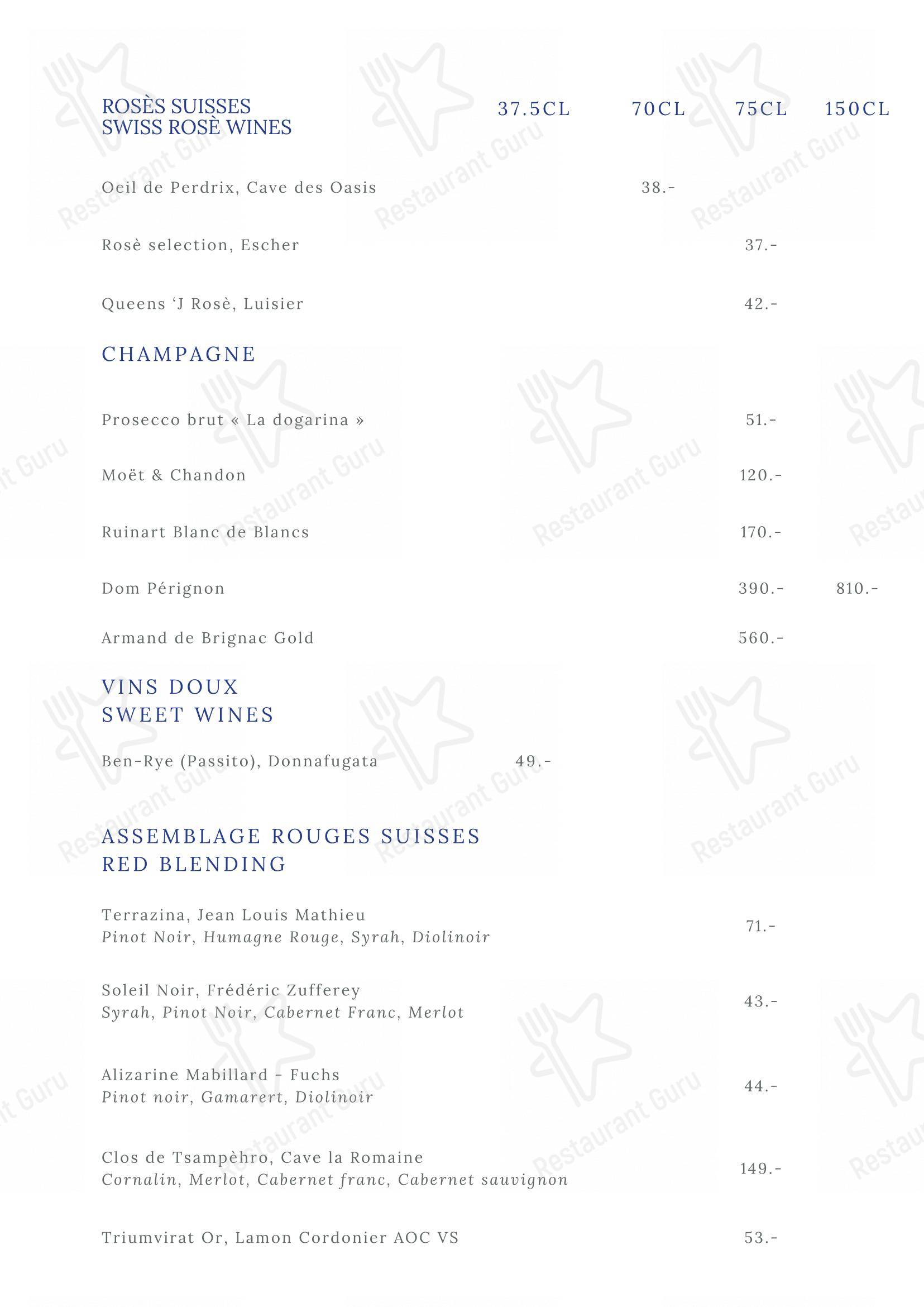 Viva Voce in Montana - 菜单