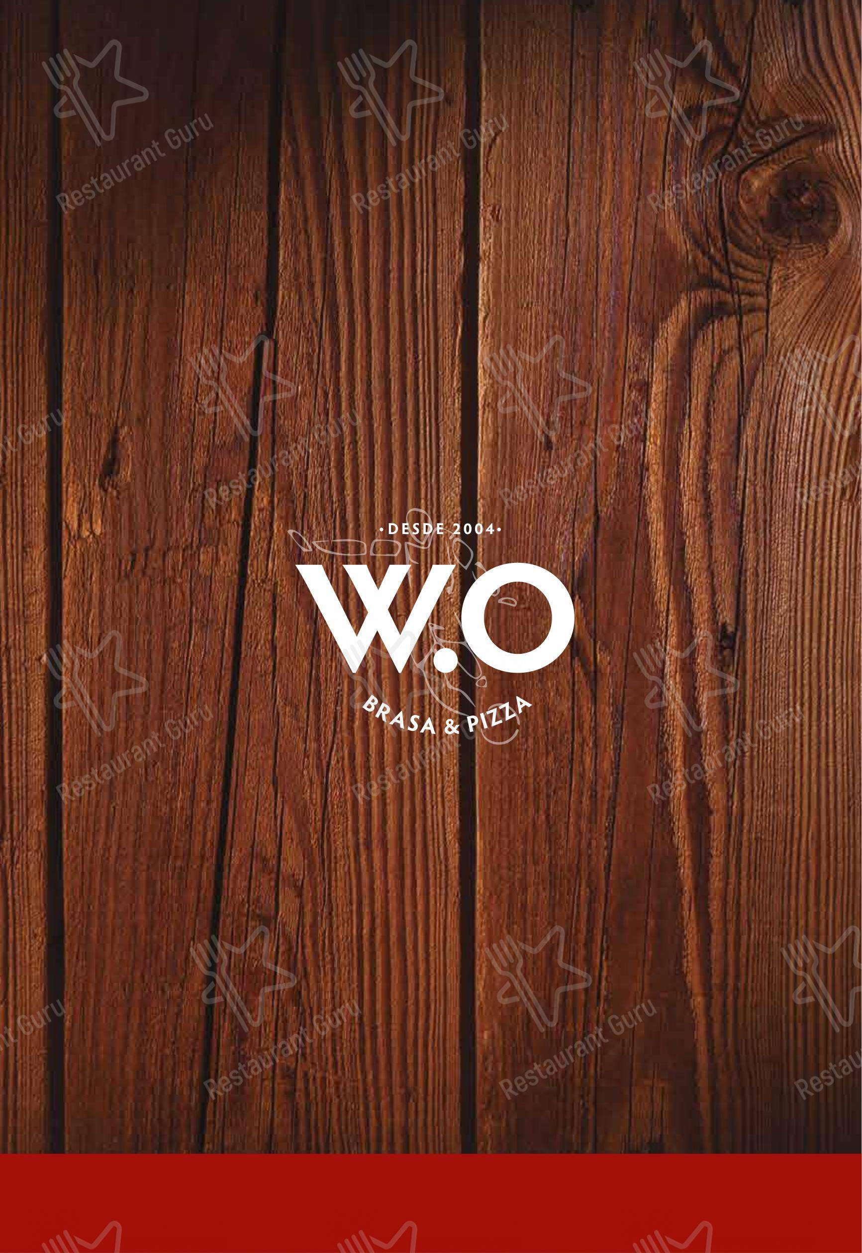Menu para WO Brasa & Pizza em Valinhos
