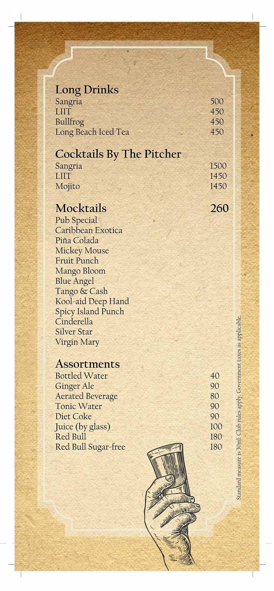 10 Downing Street menu