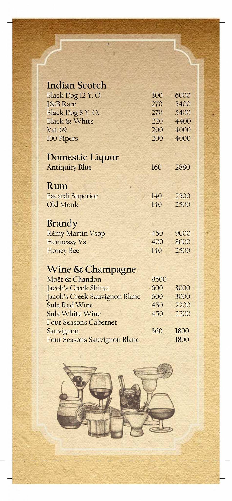 10 Downing Street menu