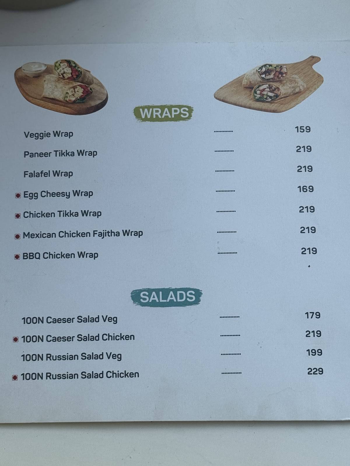 100N menu