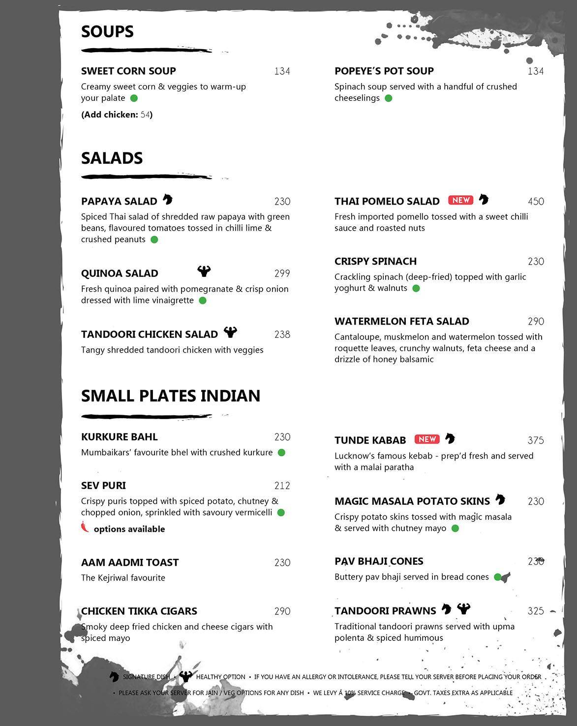 145 menu
