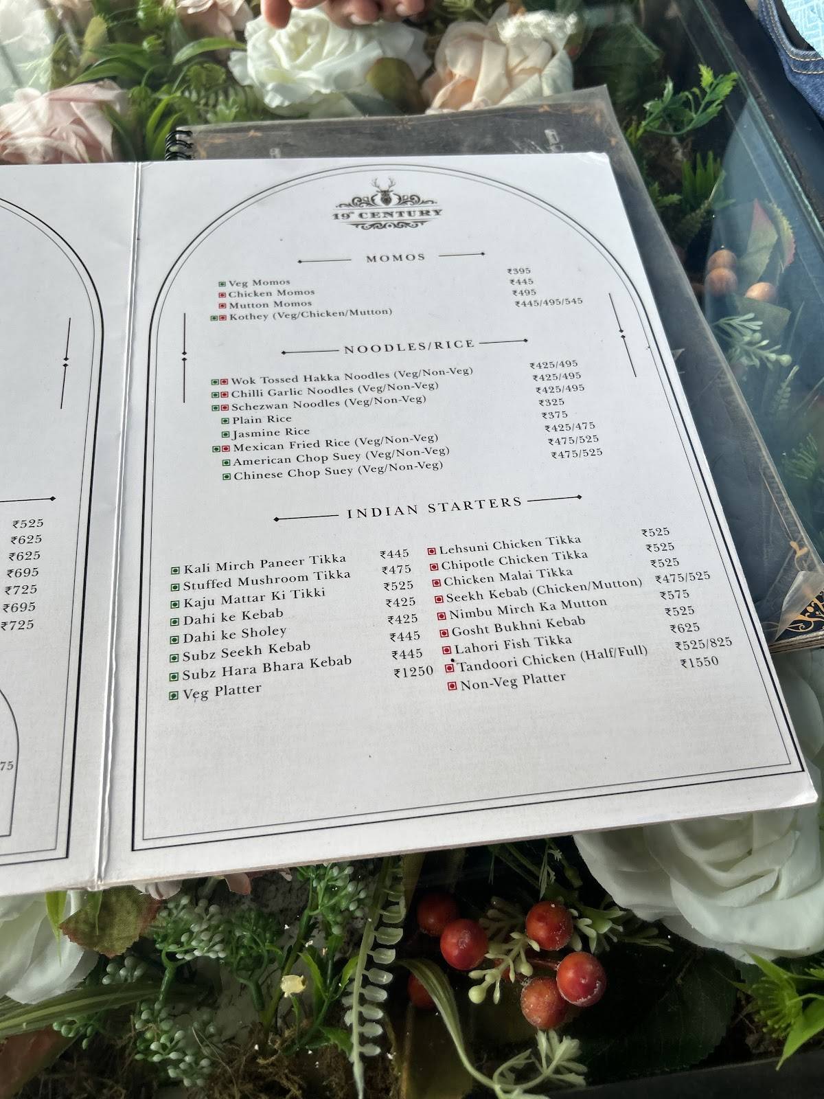 19th Century A unit of Royal Arc Hospitality menu