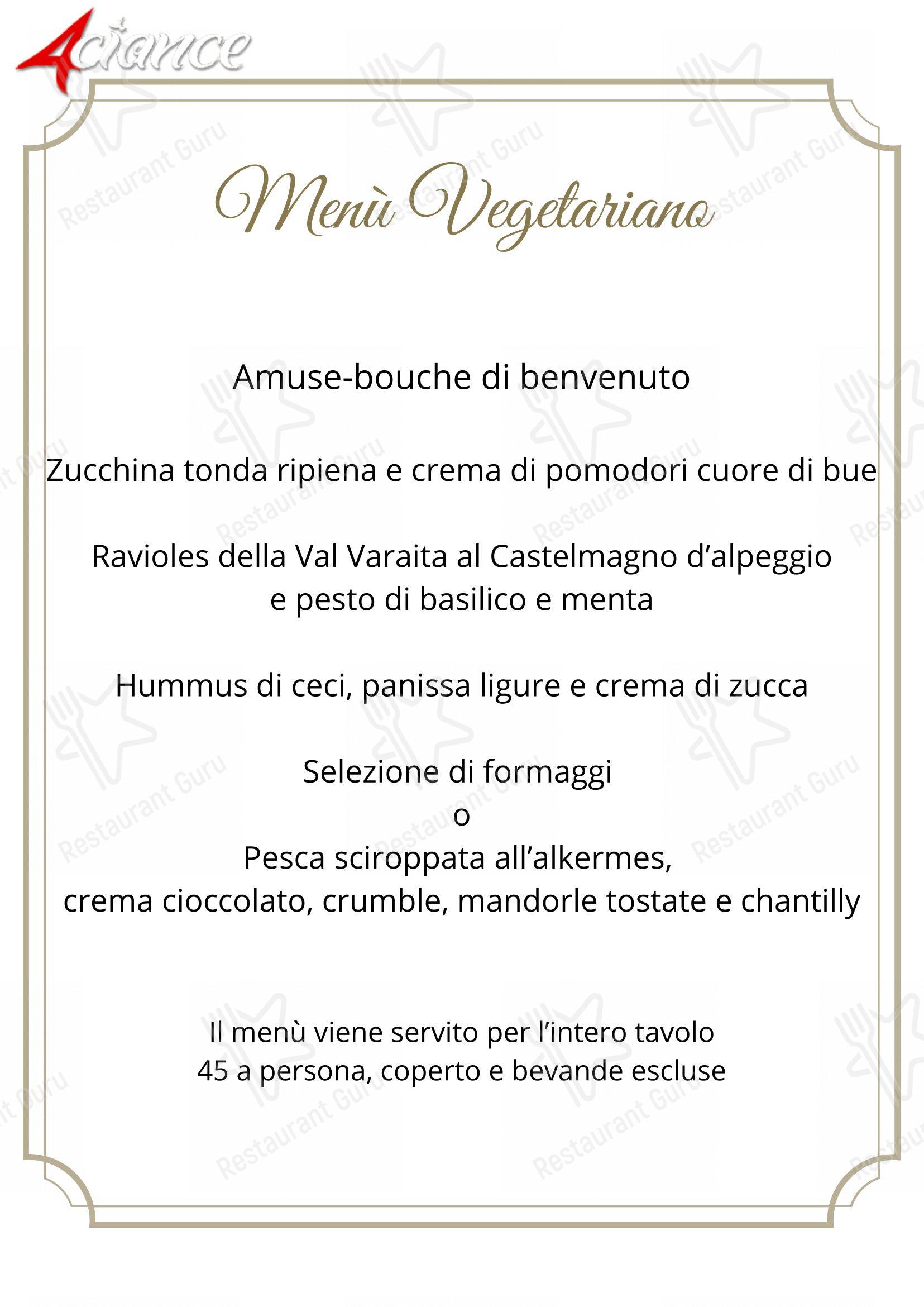 Menu bar per 4 Ciance in Cuneo