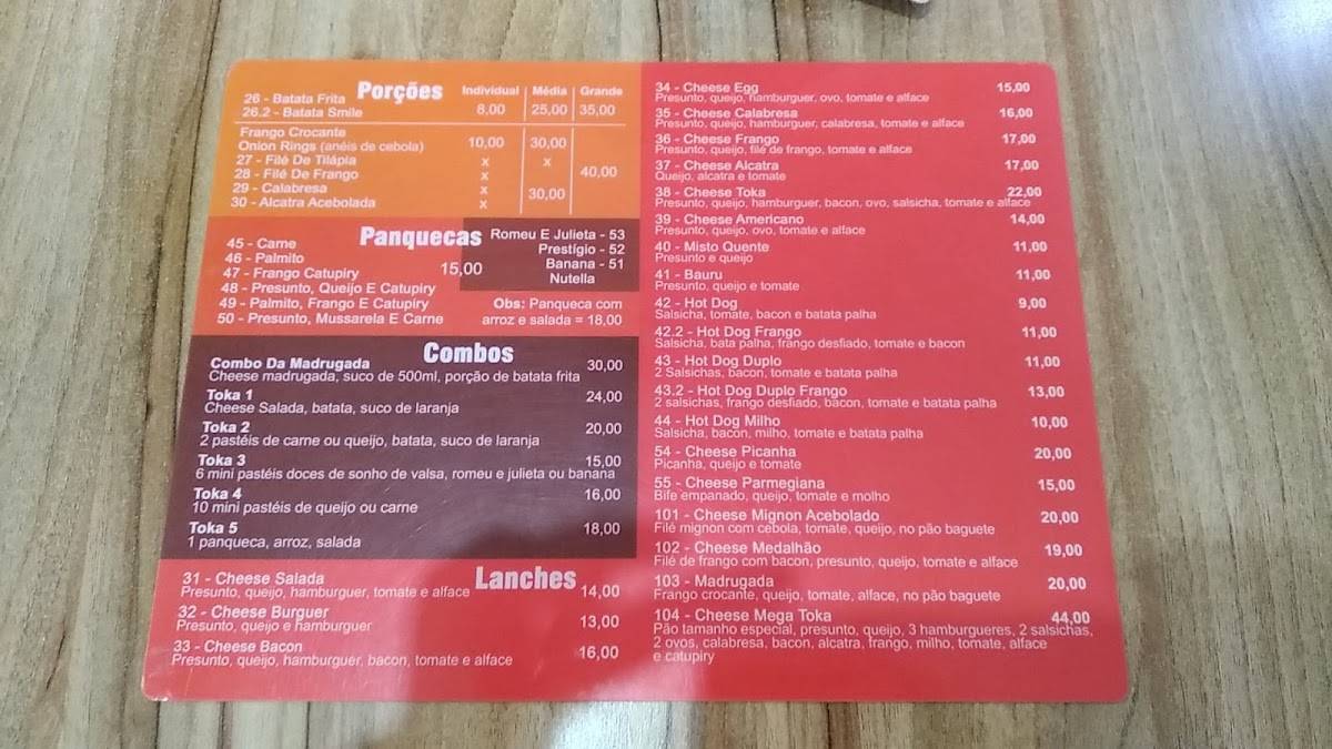 A Toka Do Pastel cardápio