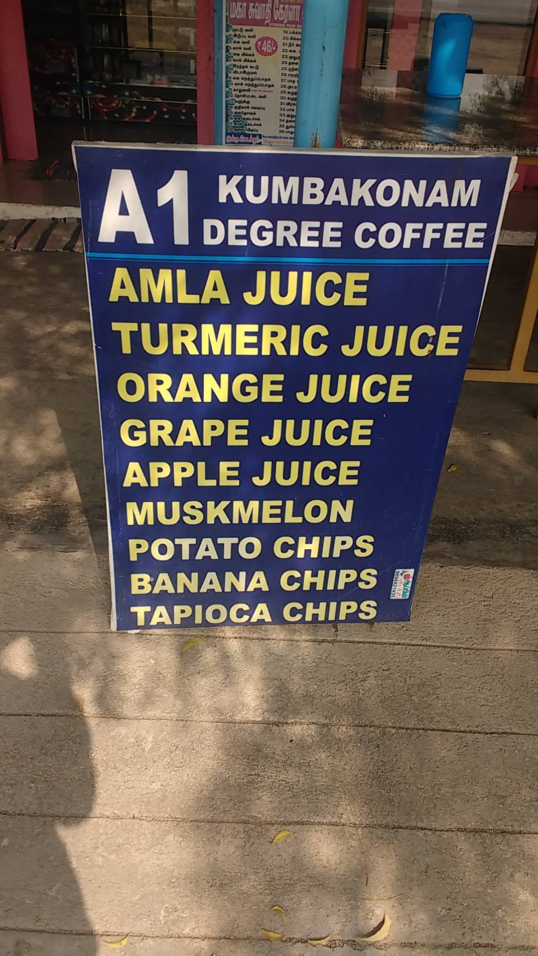A1 Coffee menu