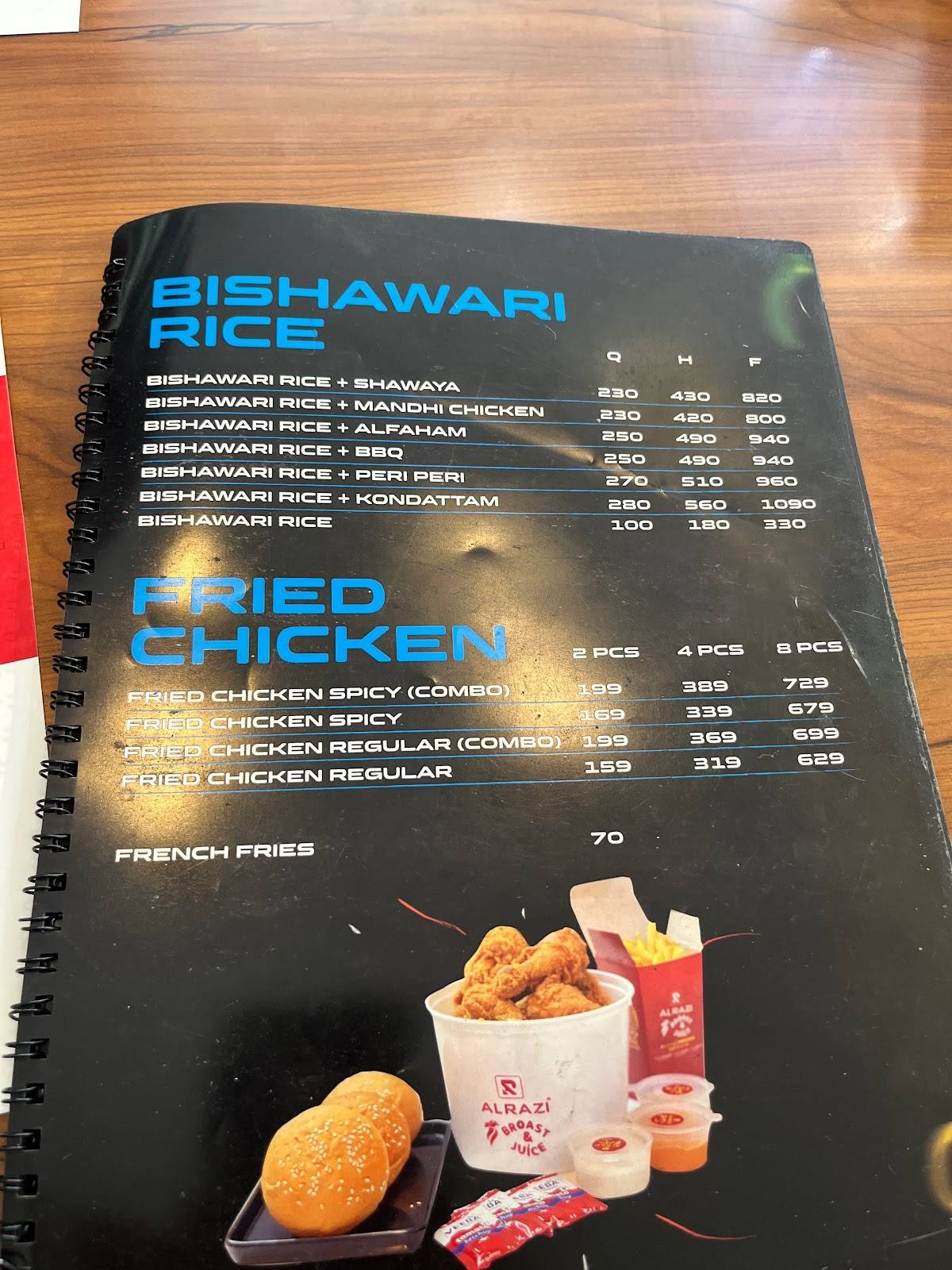 AL RAZI RESTAURANT ALAPPUZHA menu